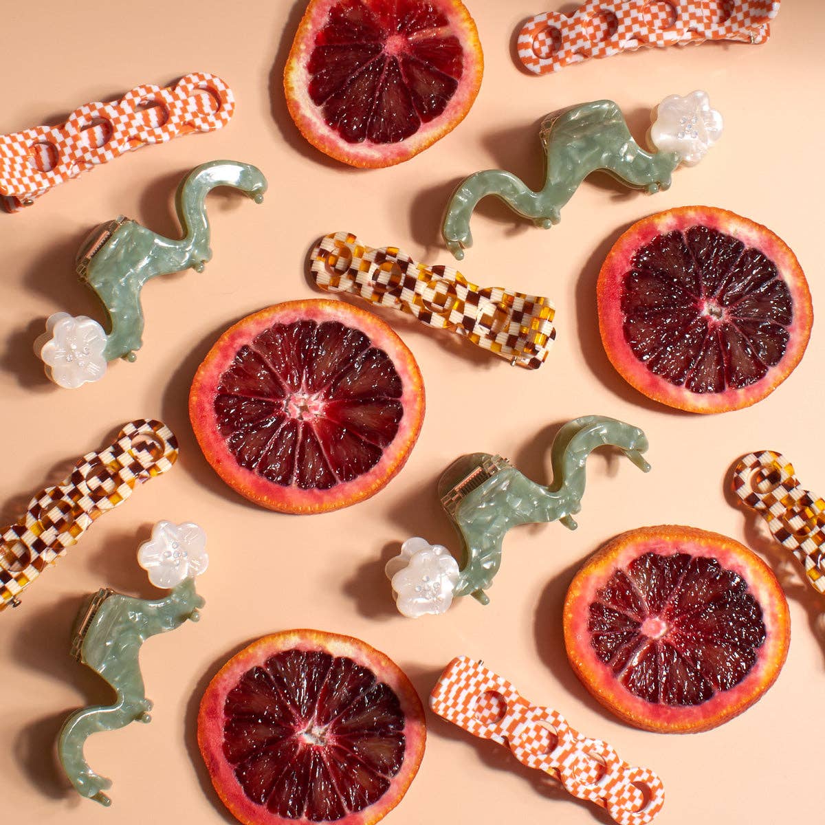 Orange Blossom Claw Clip