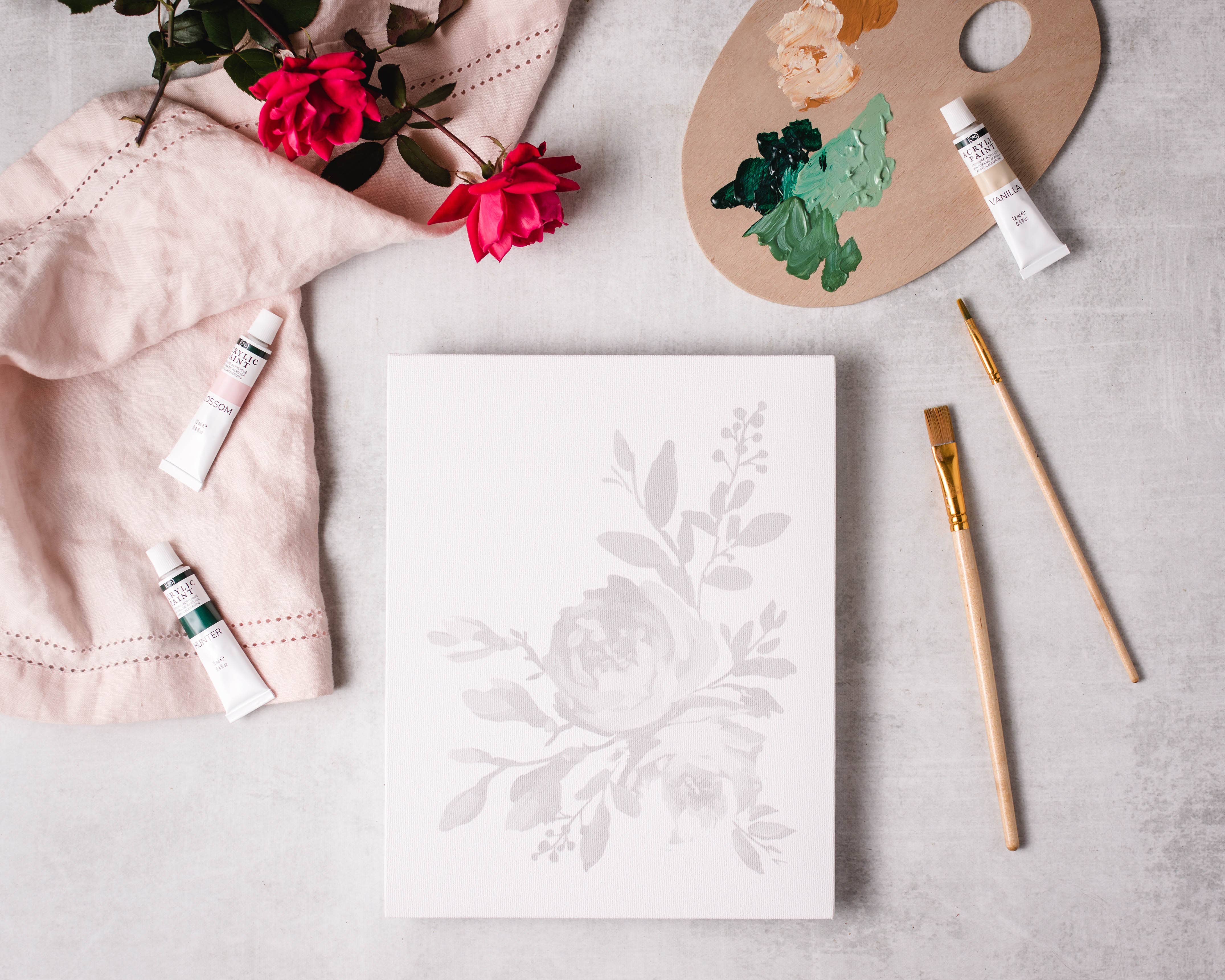 Abstract Roses Painting Kit - Proper