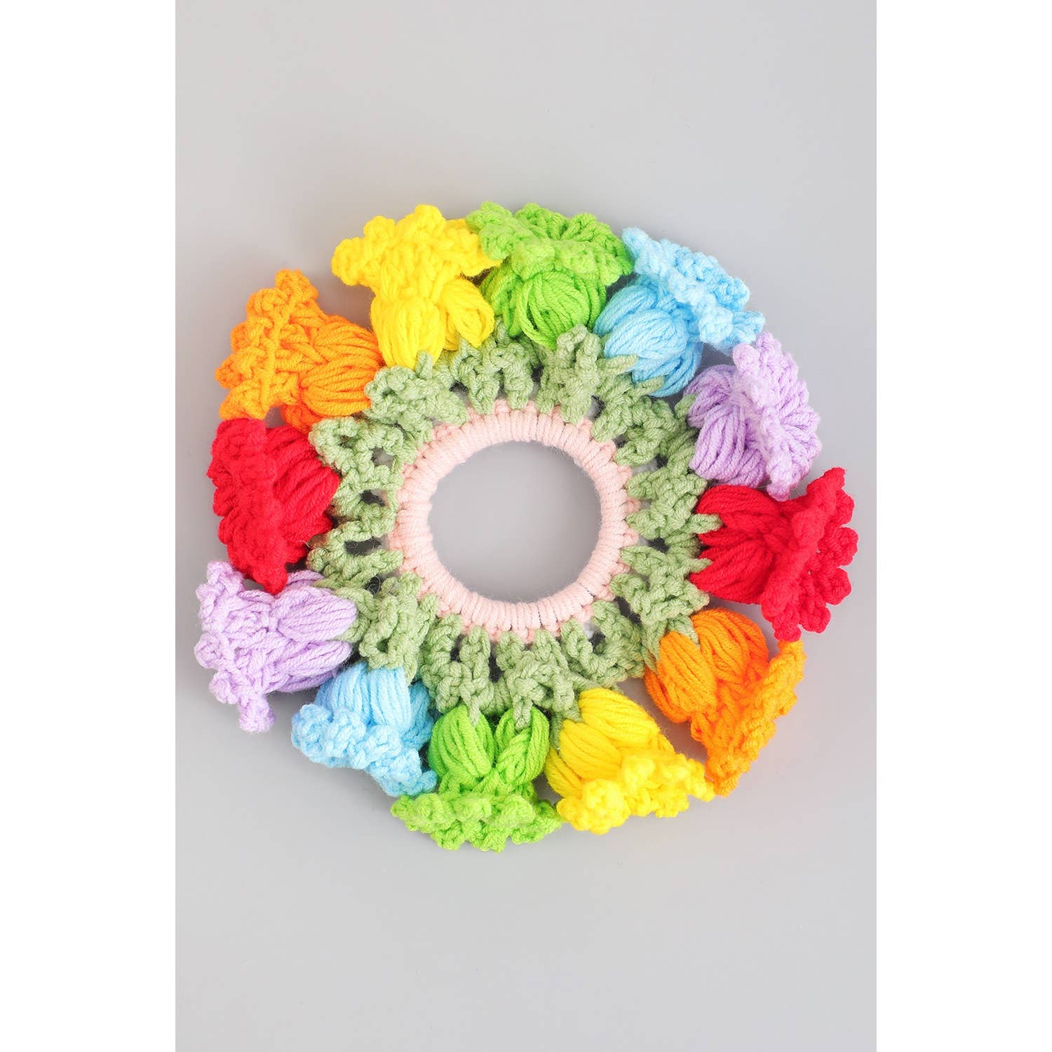 Crochet Flower Scrunchie