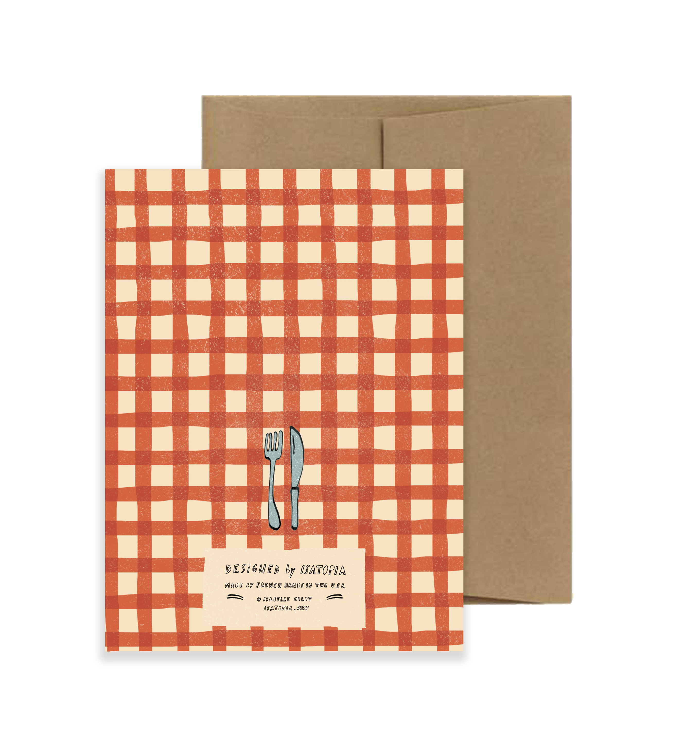Cuisine/Cook Gingham Card - Proper