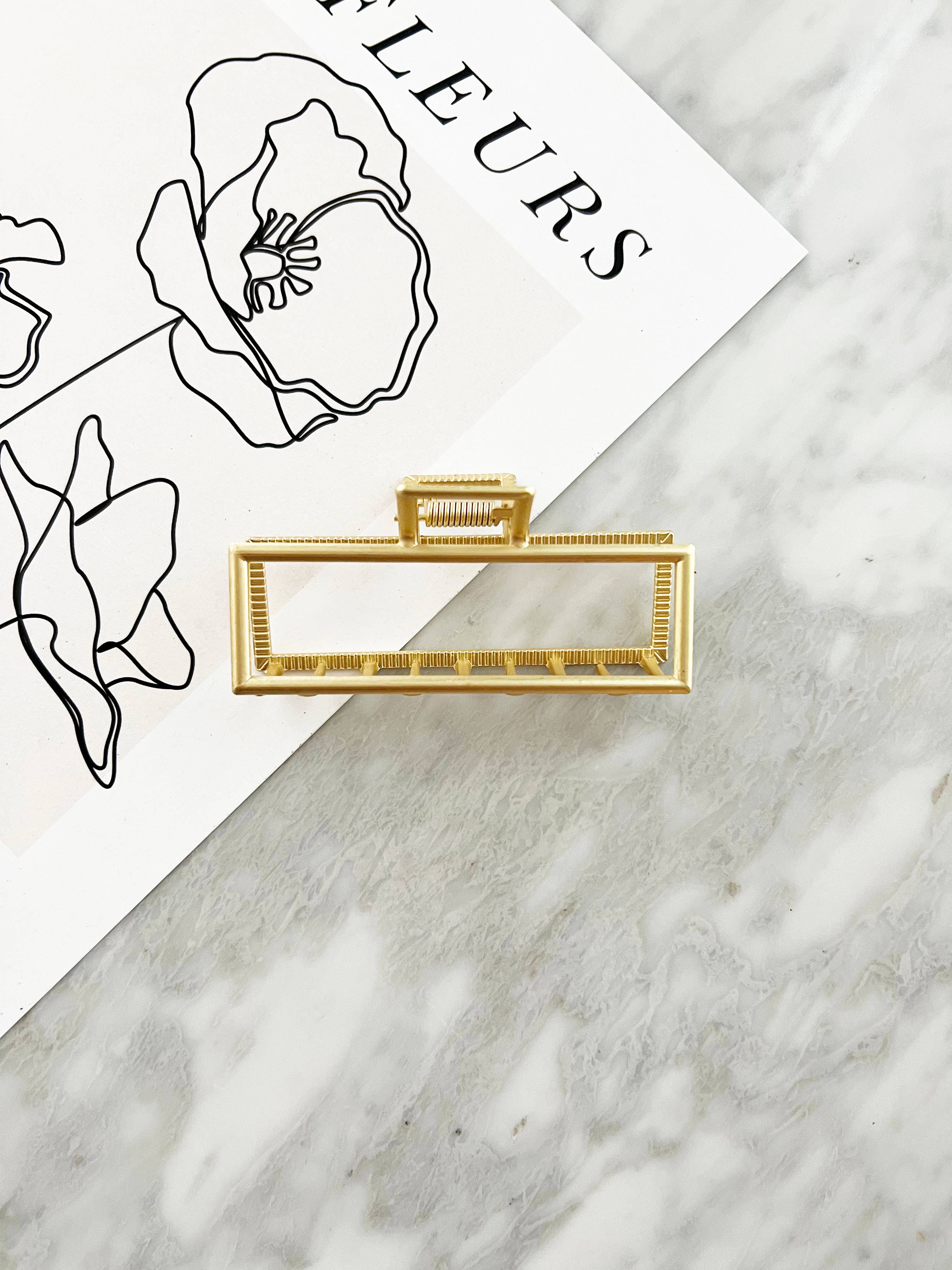 3.25" Matte Gold Hair Clips - FELICIA - Proper