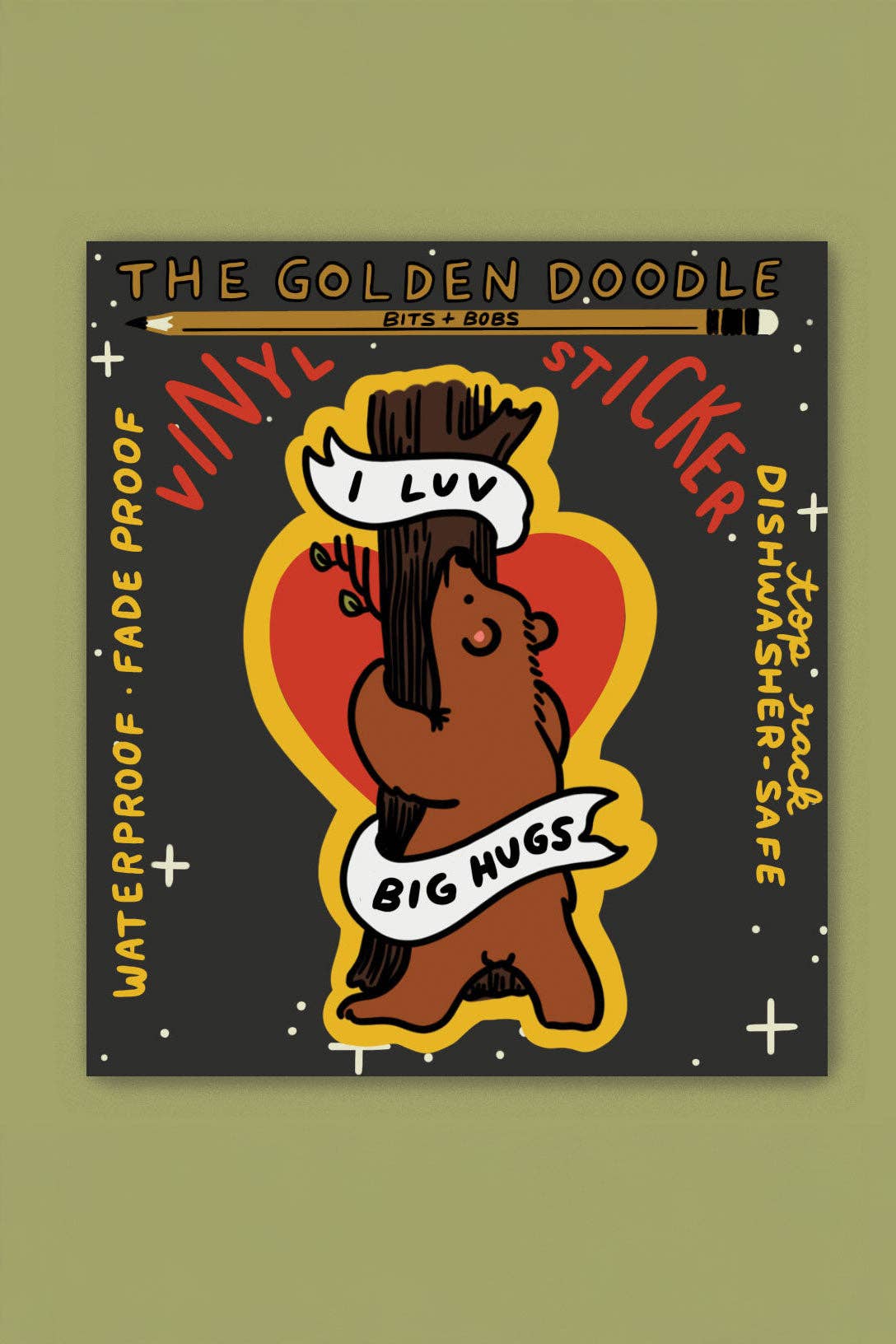 I Luv Big Hugs Sticker - Proper