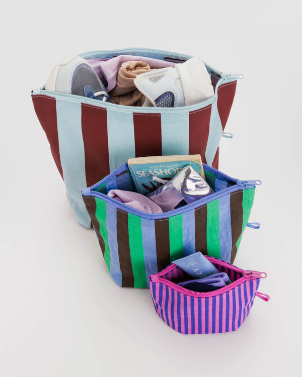 Baggu Go Pouch Set - Vacation Stripe Mix - Proper