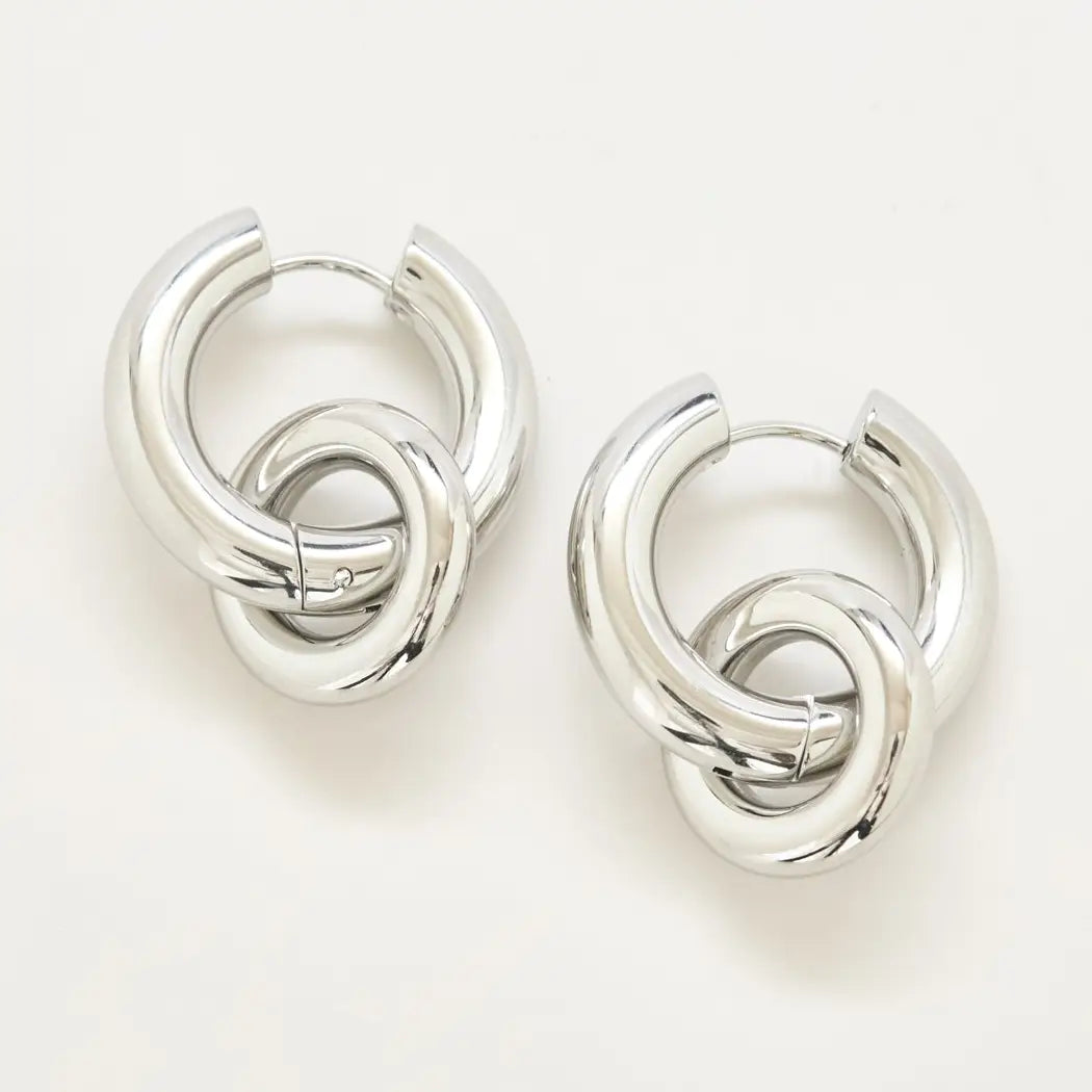 Interlocking Hoop Earrings
