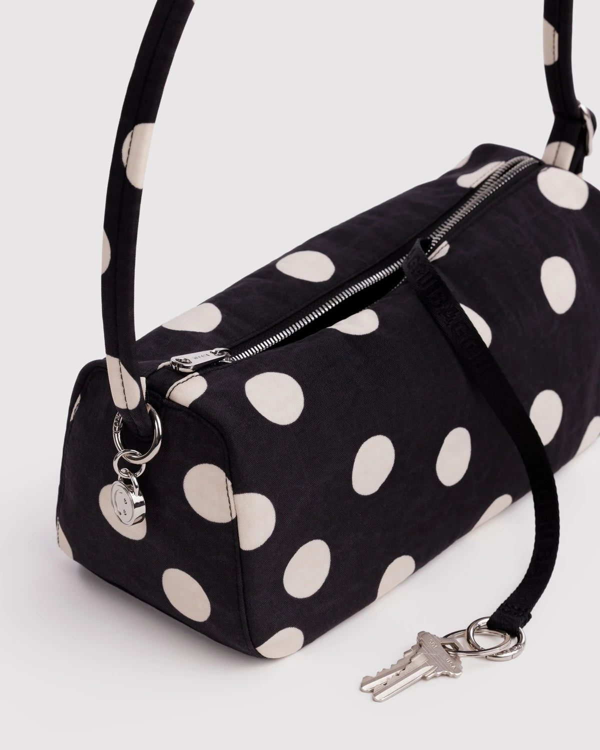 Baggu Nylon Loaf Bag - Black And Cream Polka Dot