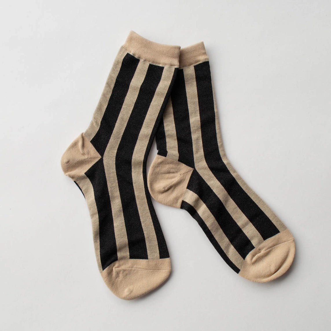 Glitter Vertical Striped Crew Socks - Proper