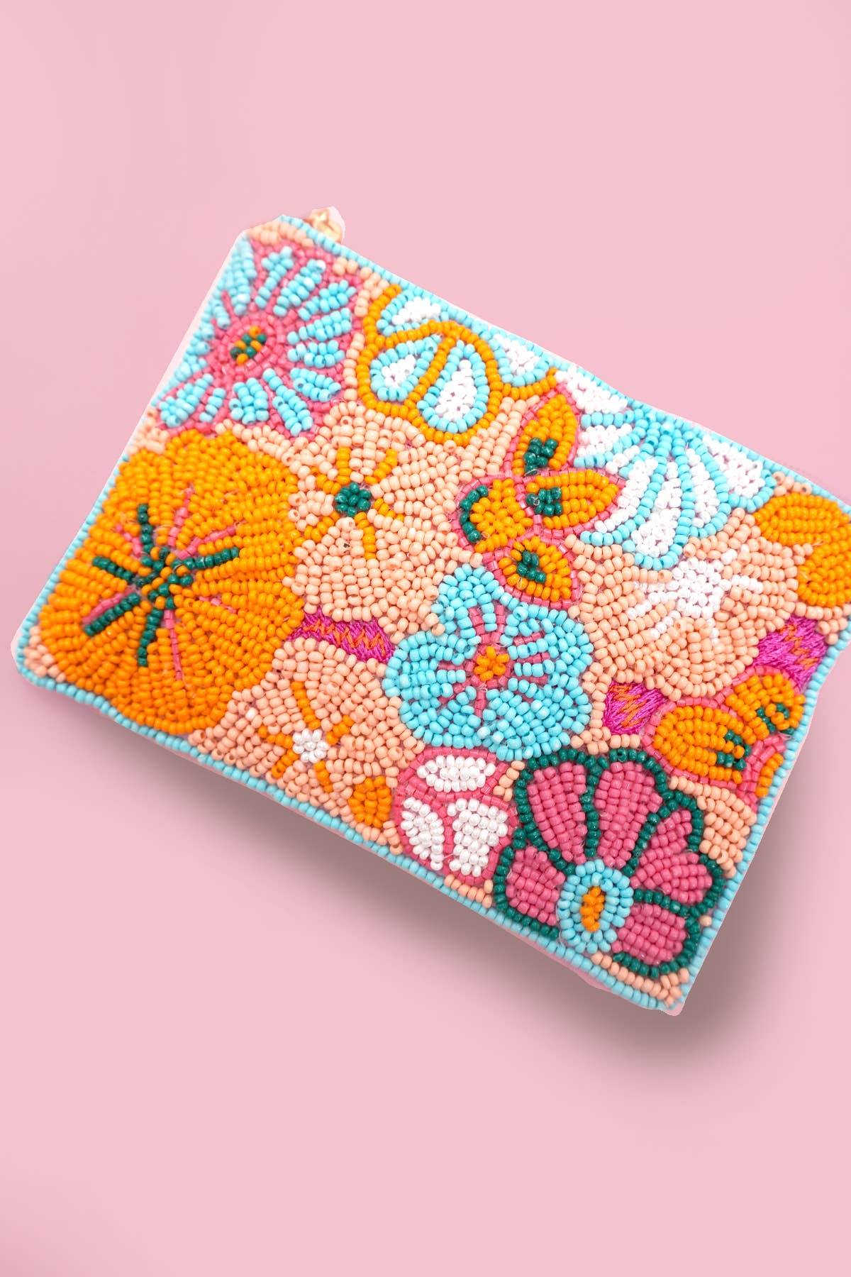 Floral Beaded Coin Purse