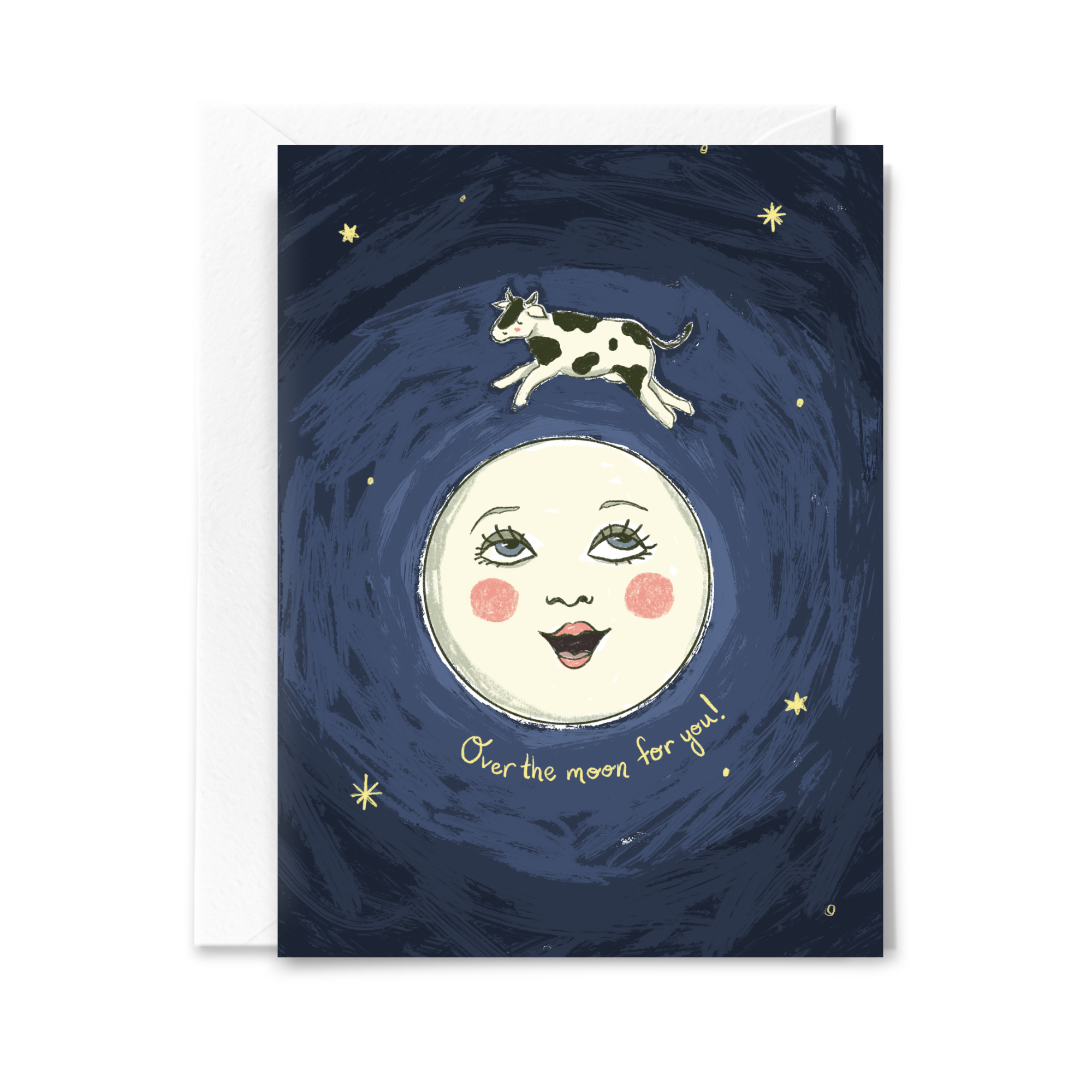 Over The Moon For You Card