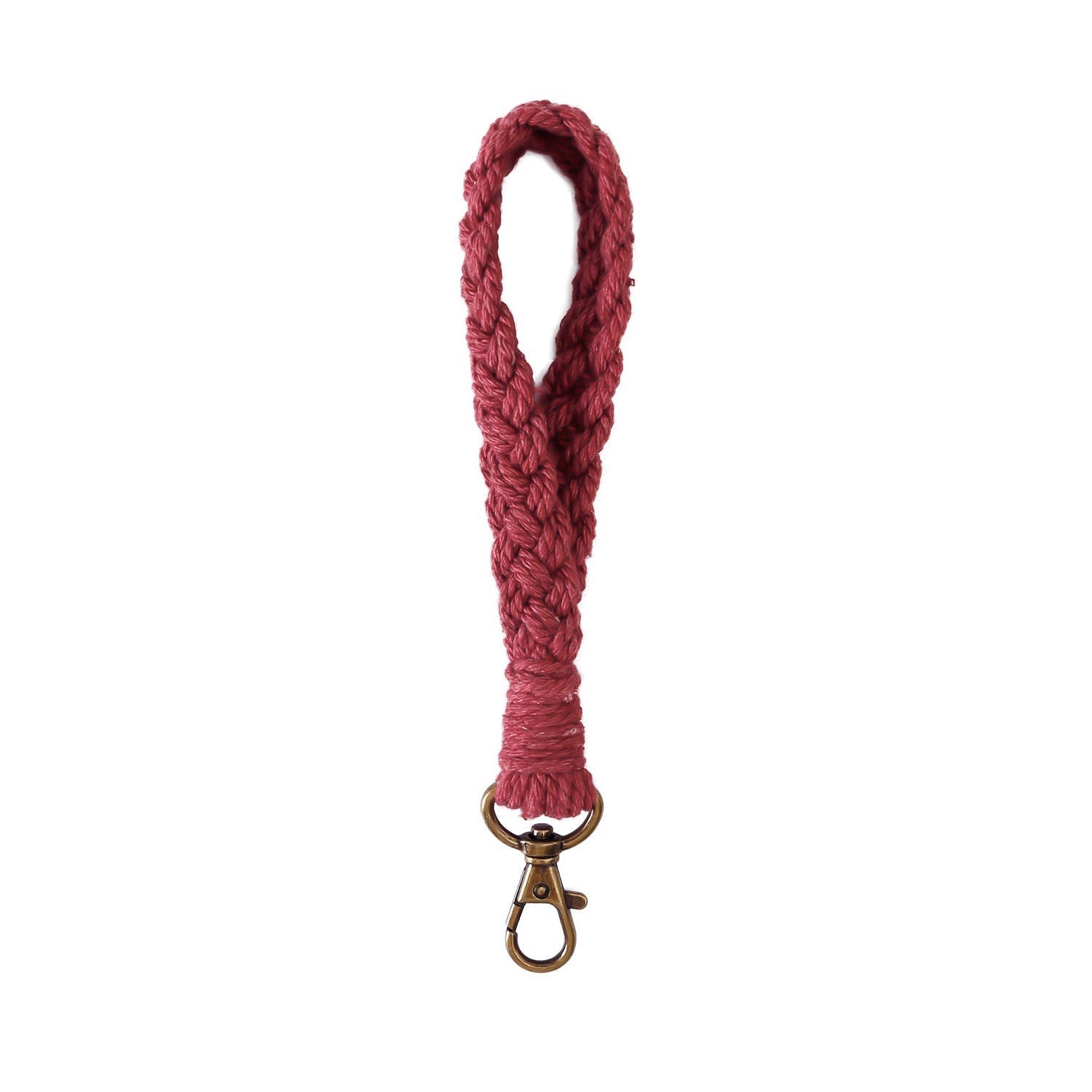 Macrame Flat Braided Wristlet Keychain - Proper