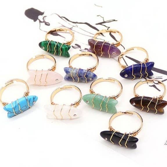 Fish Stone Ring