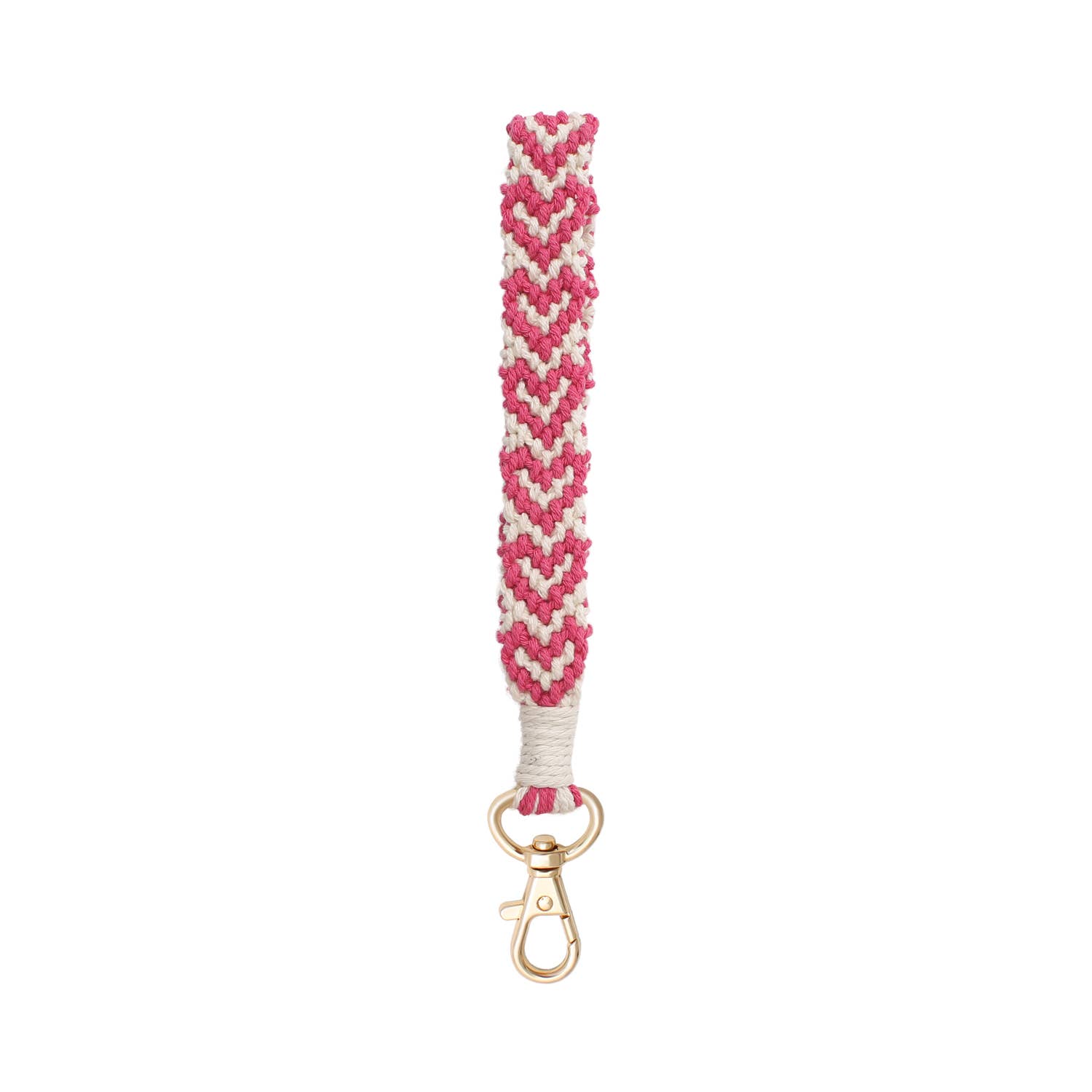 Macrame Braided Heart Wristlet Keychain - Proper