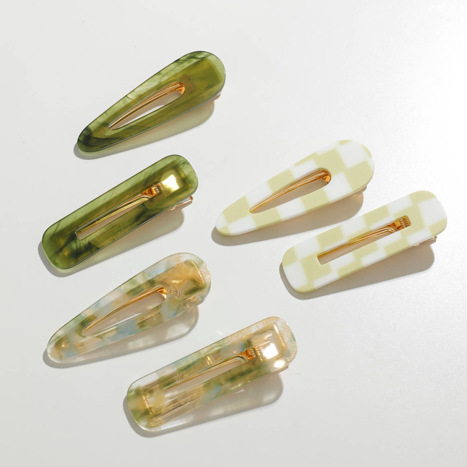 Gemma Green Hair Clip Set