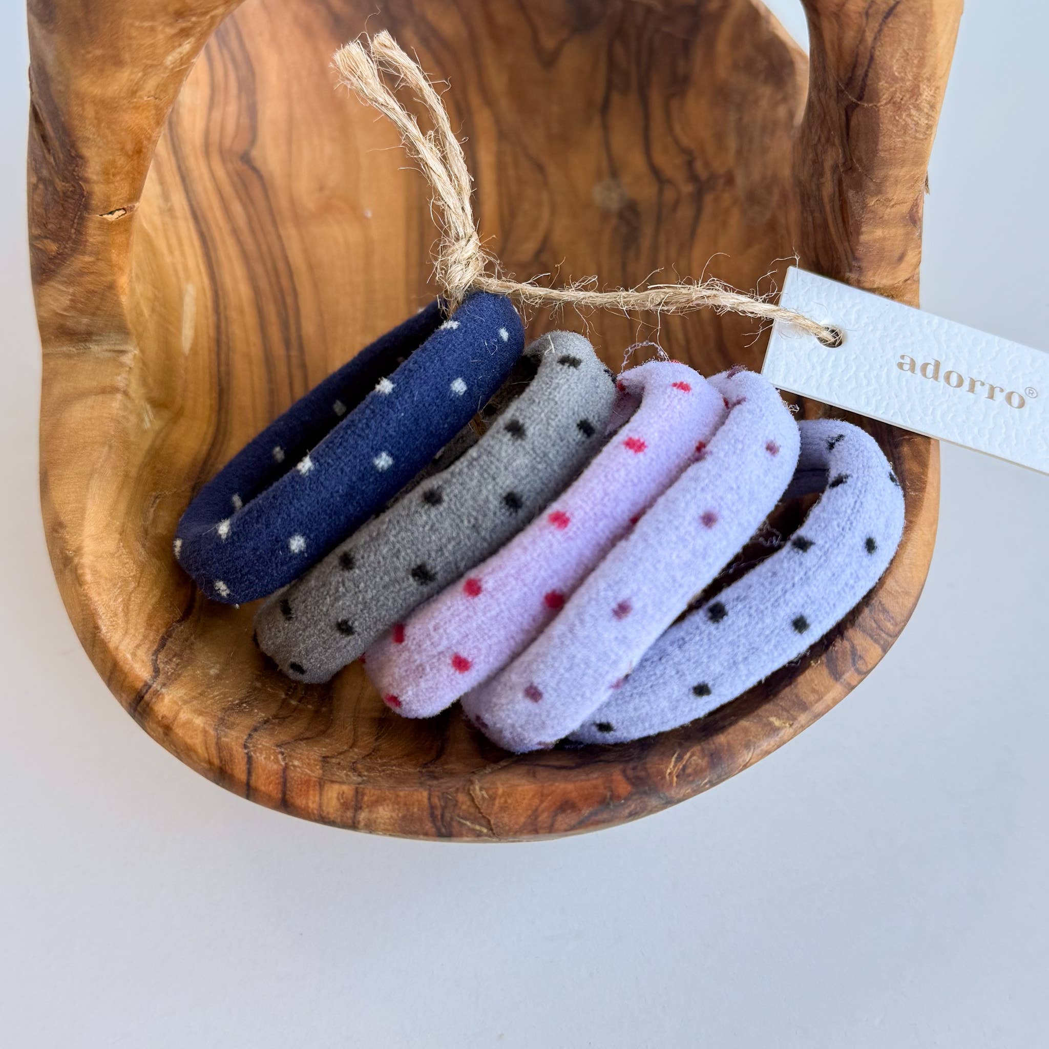 Polka Dot Seamless Hair Ties (Set of 5) - Proper