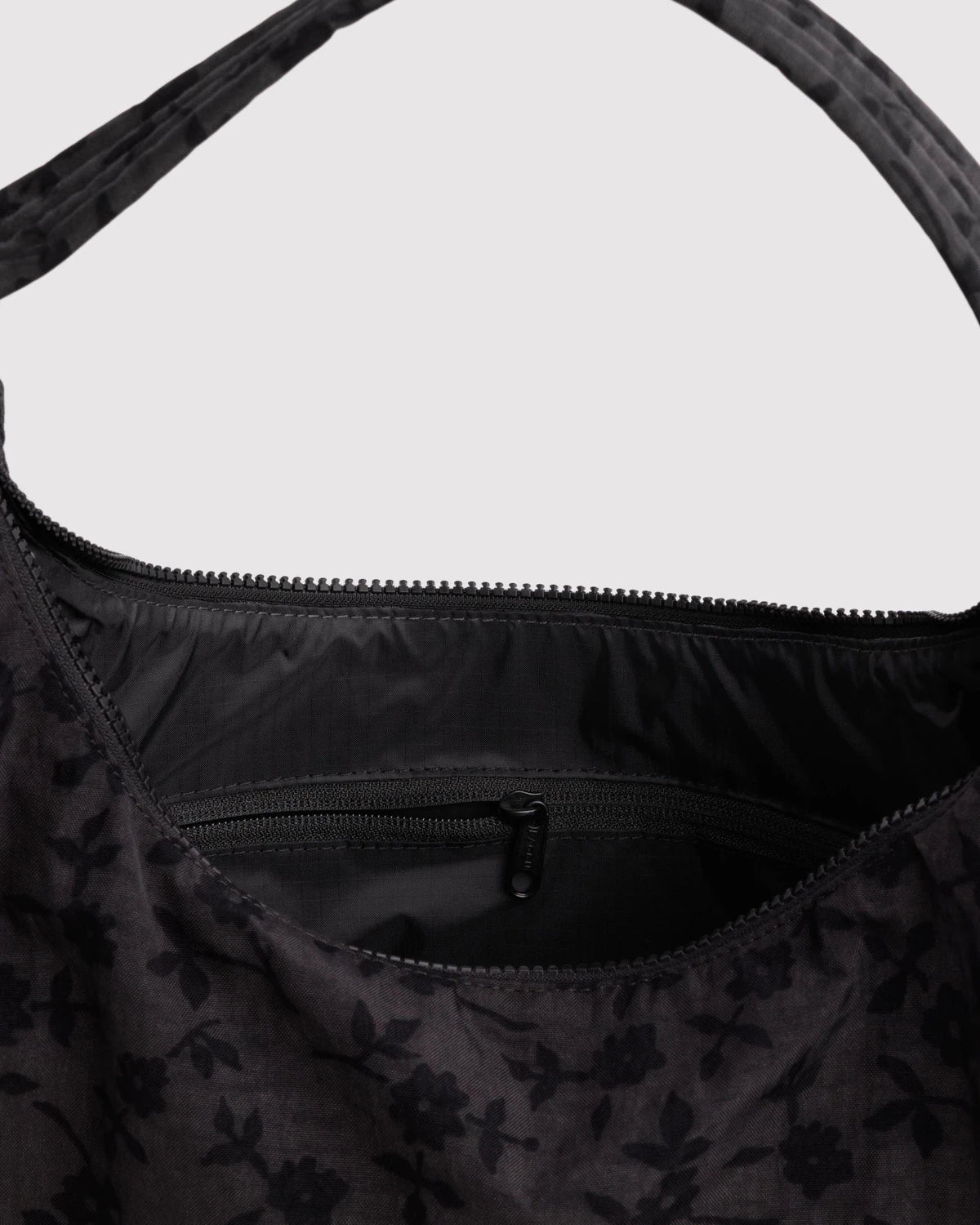 Baggu Nylon Shoulder Bag - Charcoal Ditsy Floral
