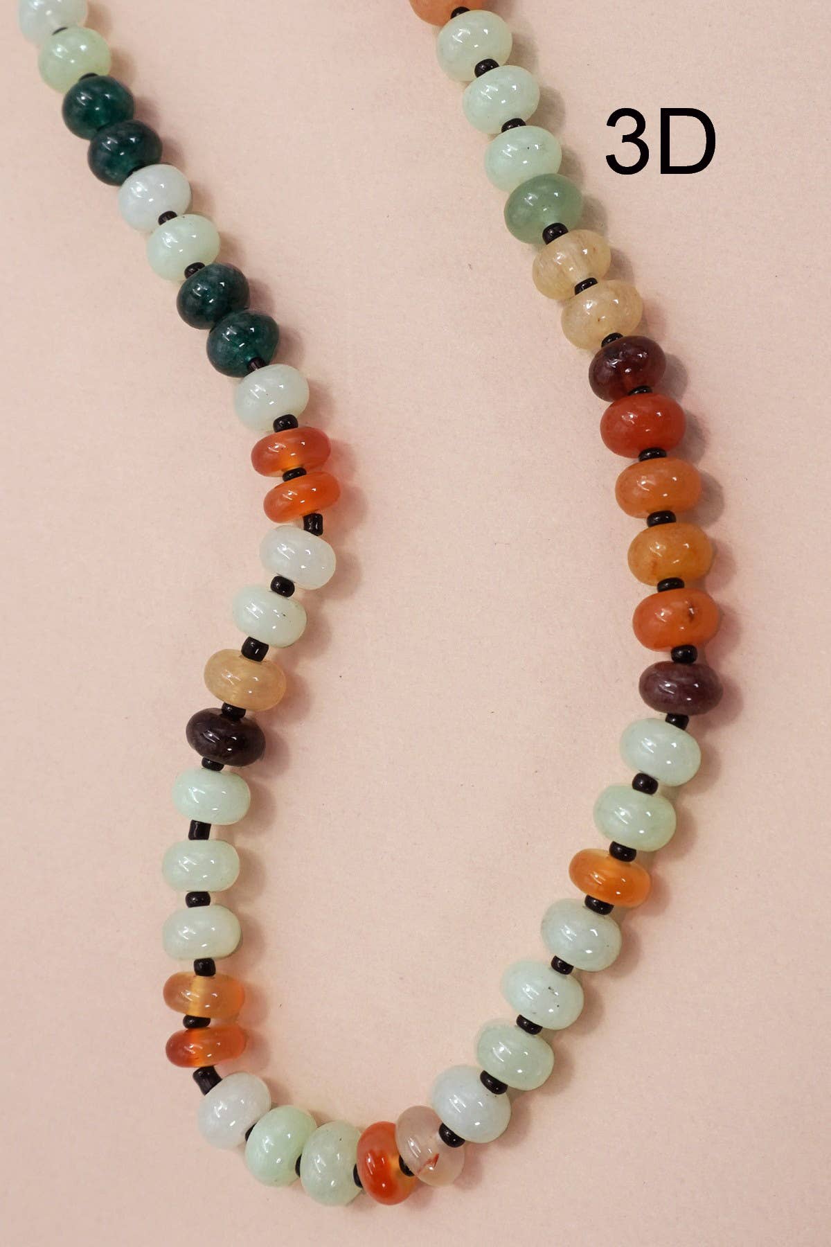 Natural Agate + Glass Necklace - Proper