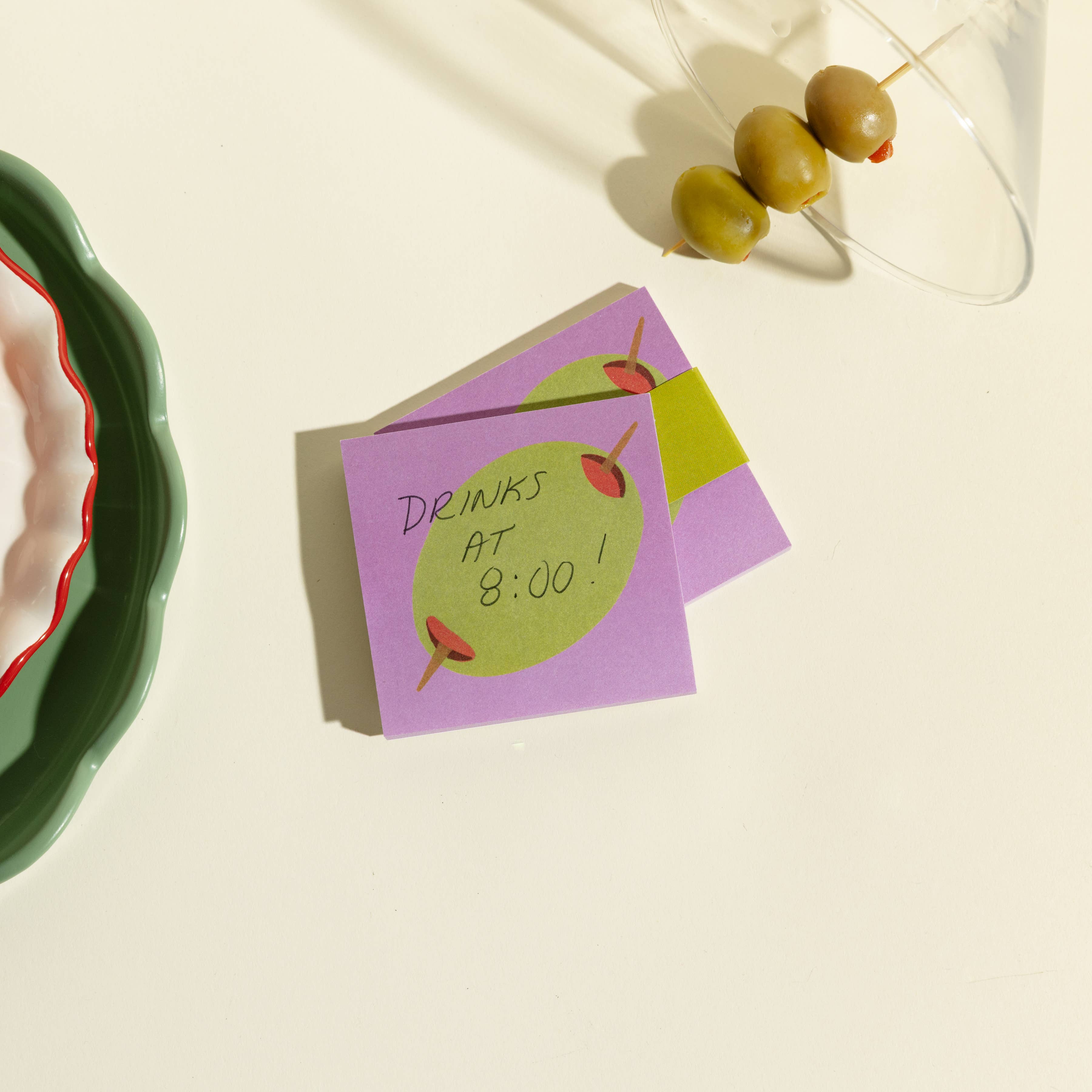 Olive Sticky Notes - Proper