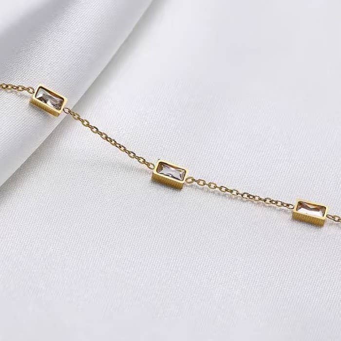 18K STAINLESS STEEL TARNISH FREE RHINE BRACELET | 40B5210 - Proper