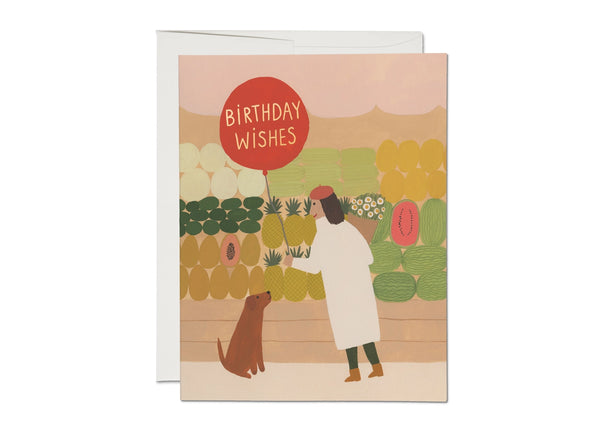 Fruit Stand Wishes Birthday Card - Proper