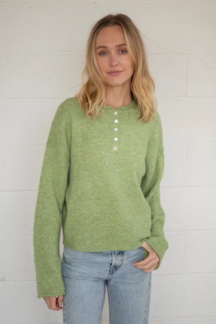 Matcha Piper Henley Sweater