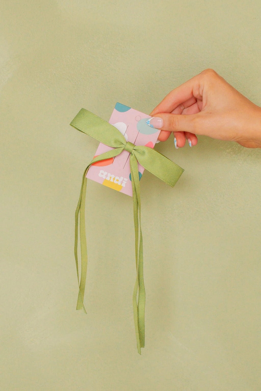 Satin Ribbon Long Bow Clip - Proper