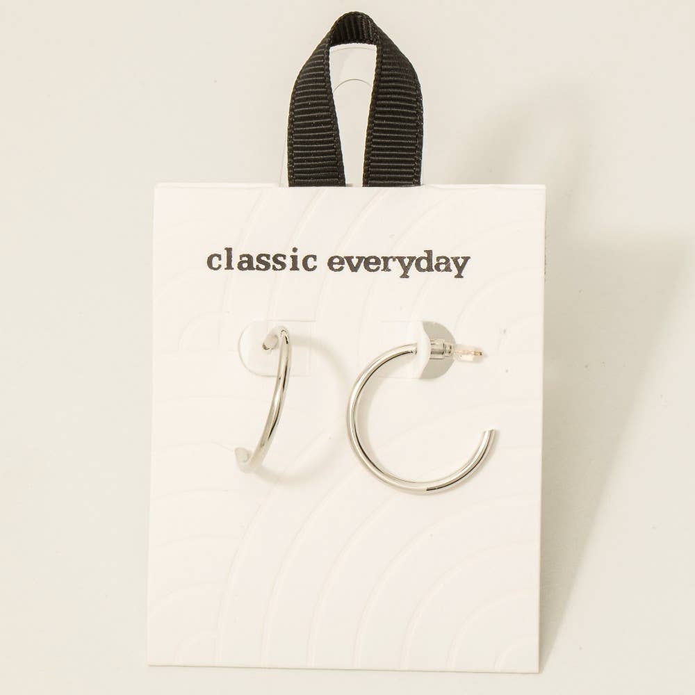 25Mm Dainty Tube Hoop Earrings - Proper