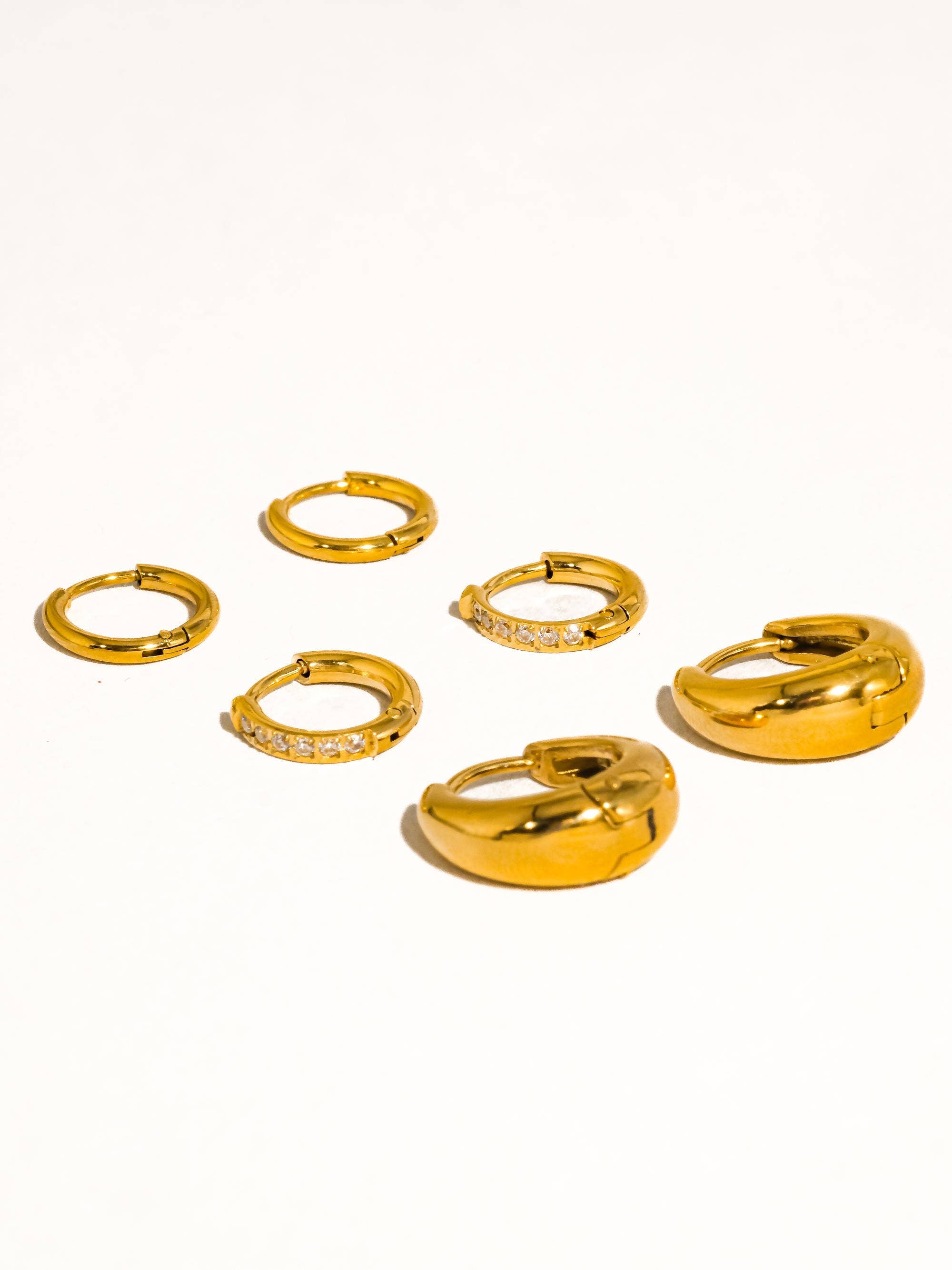 Rayon Hoop Earring Set