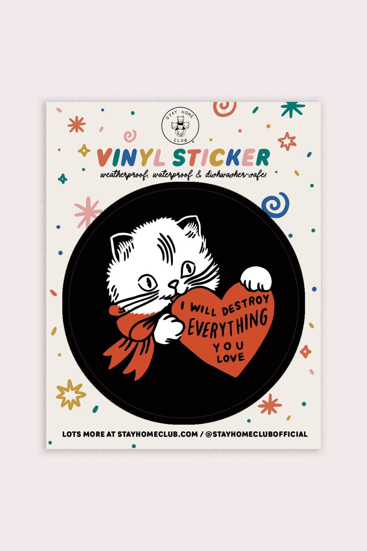 Destroy (Cat) Sticker | Waterproof Vinyl Sticker - Proper