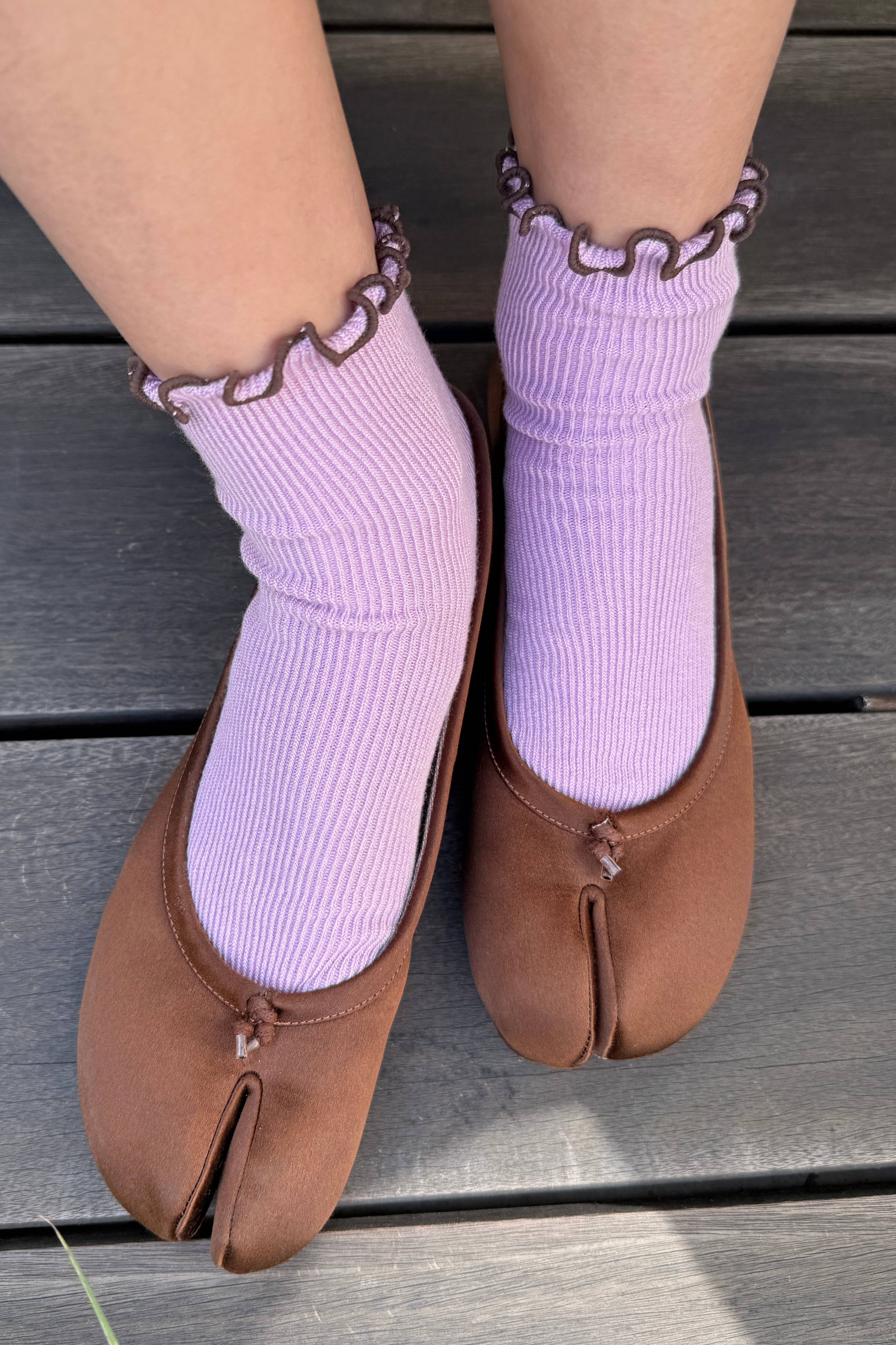 The Petite Ruffled Modal Socks (wholesale) - Proper