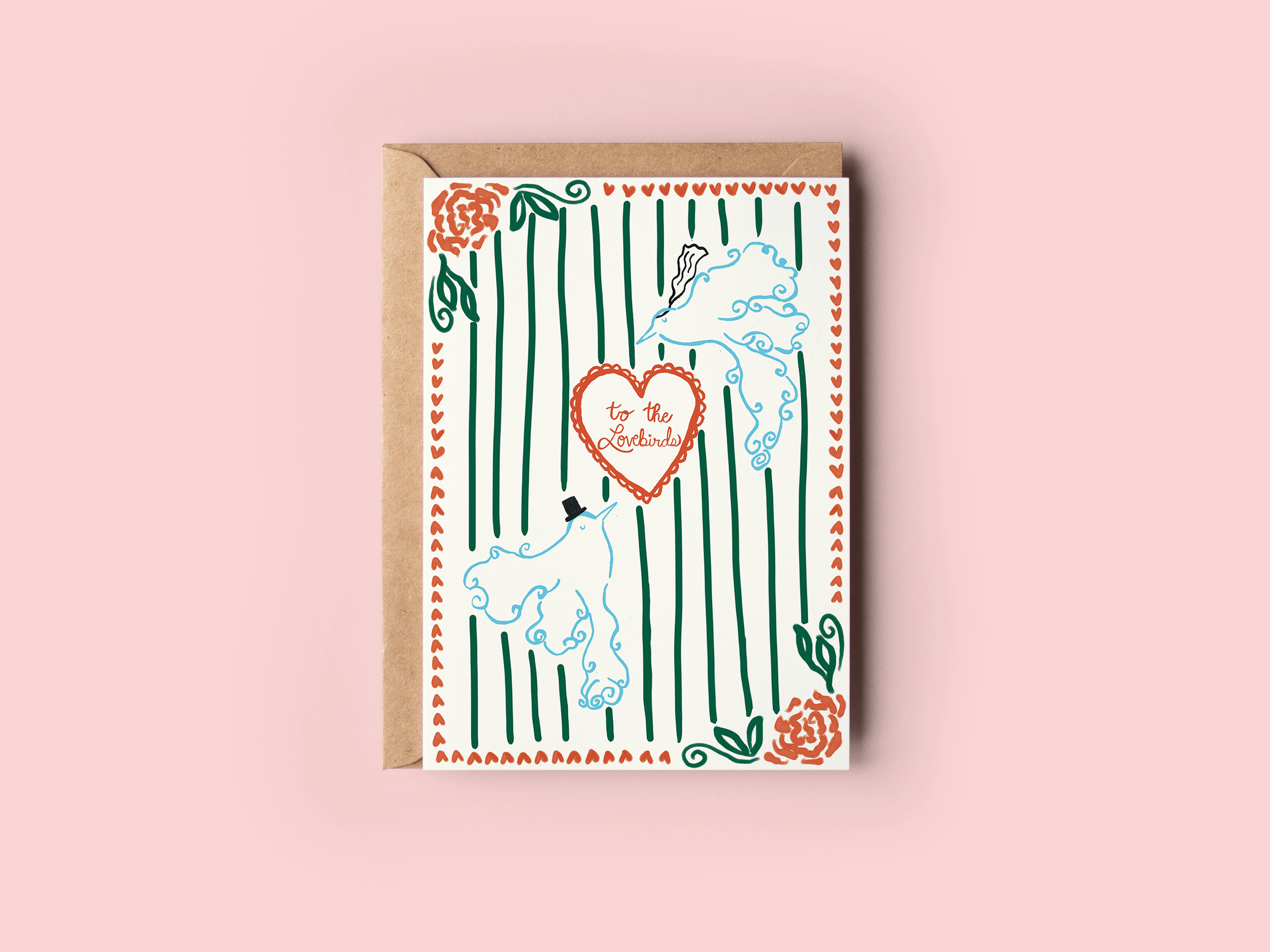 To The Lovebirds Wedding Greeting Card