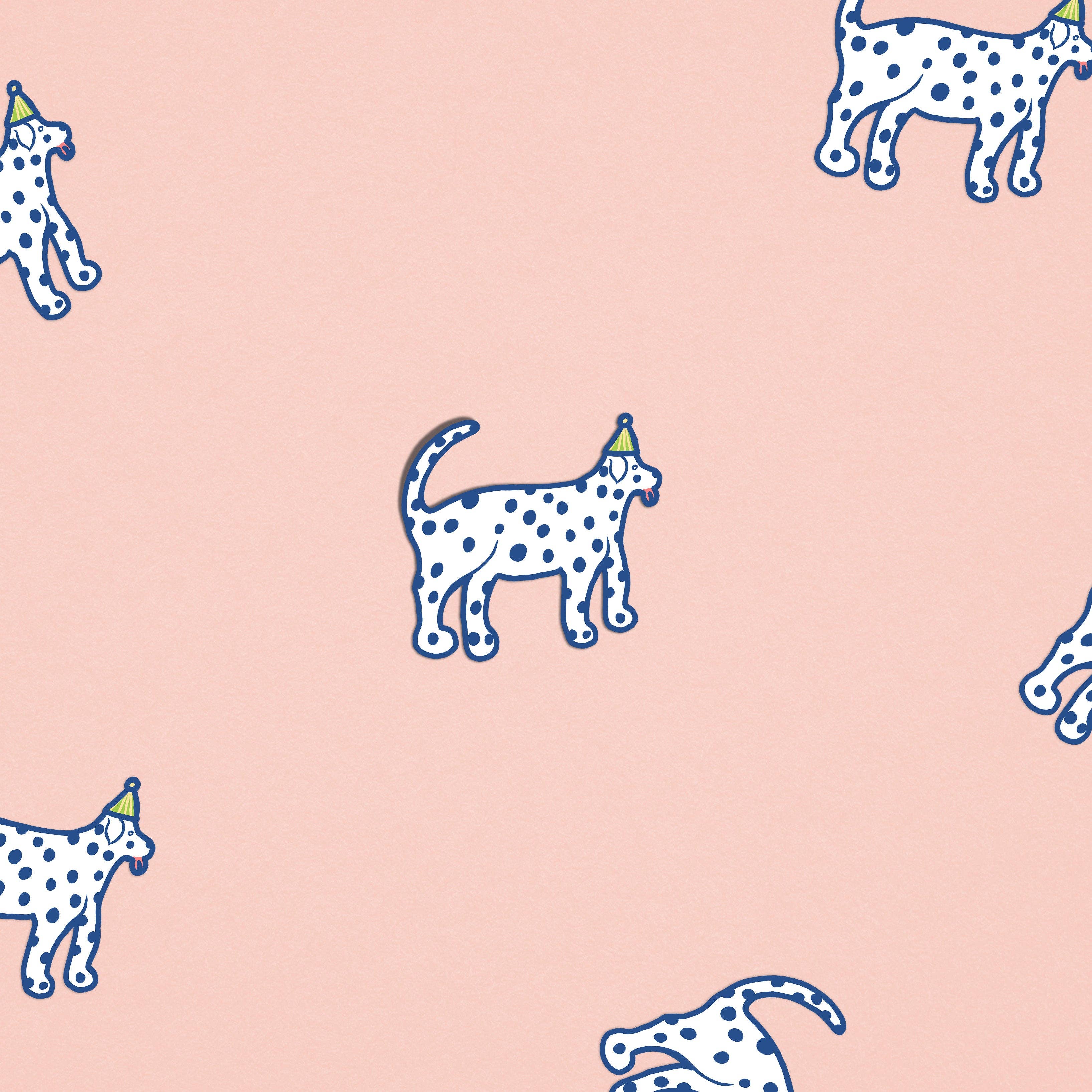 Party Hat Dalmatian Dog Sticker - Proper