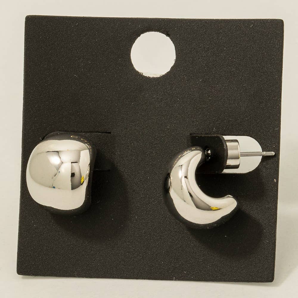 Gold Dipped Spherical Hoop Earrings - Proper