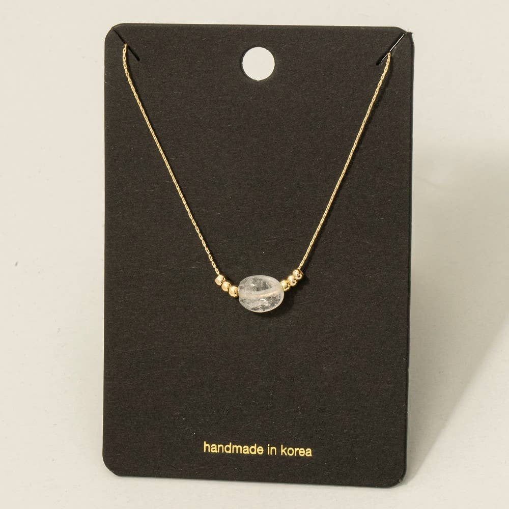 Polished Stone Necklace - Proper