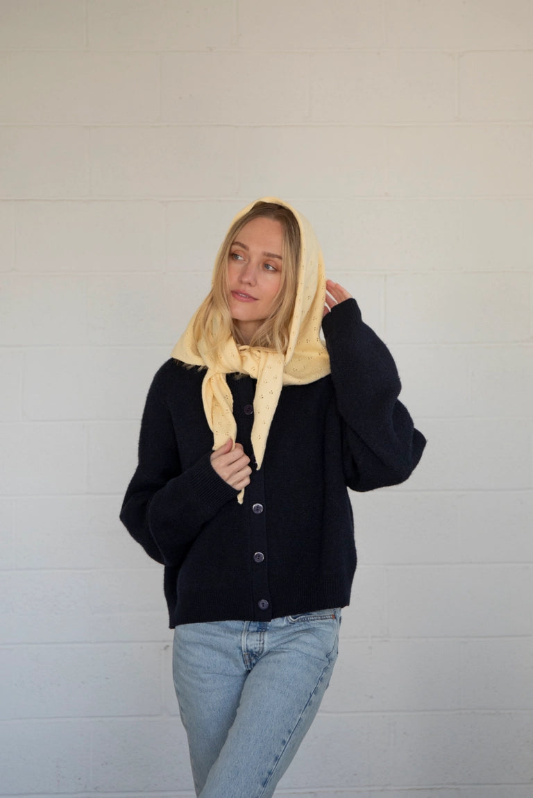 Pointelle Triangle Scarf - Proper
