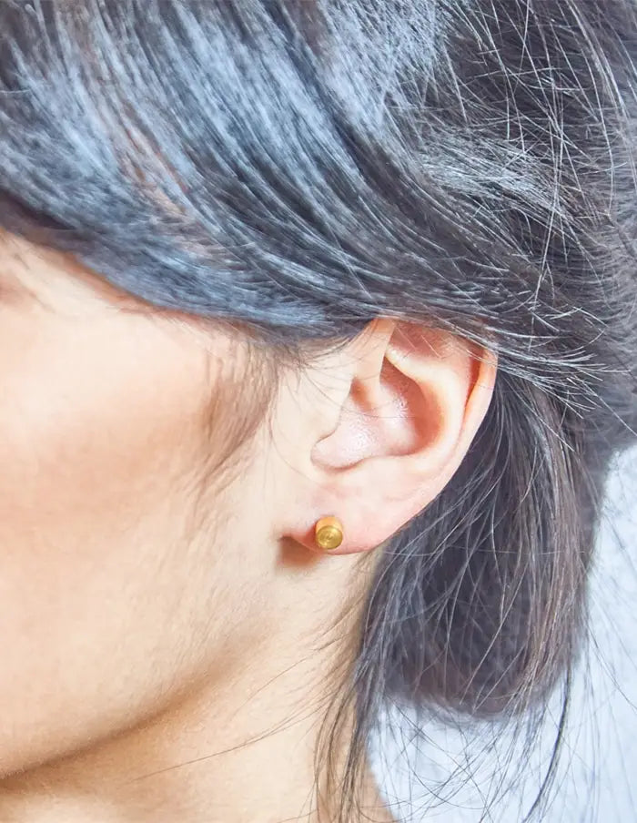 Gold Cylinder Geo Studs - Proper