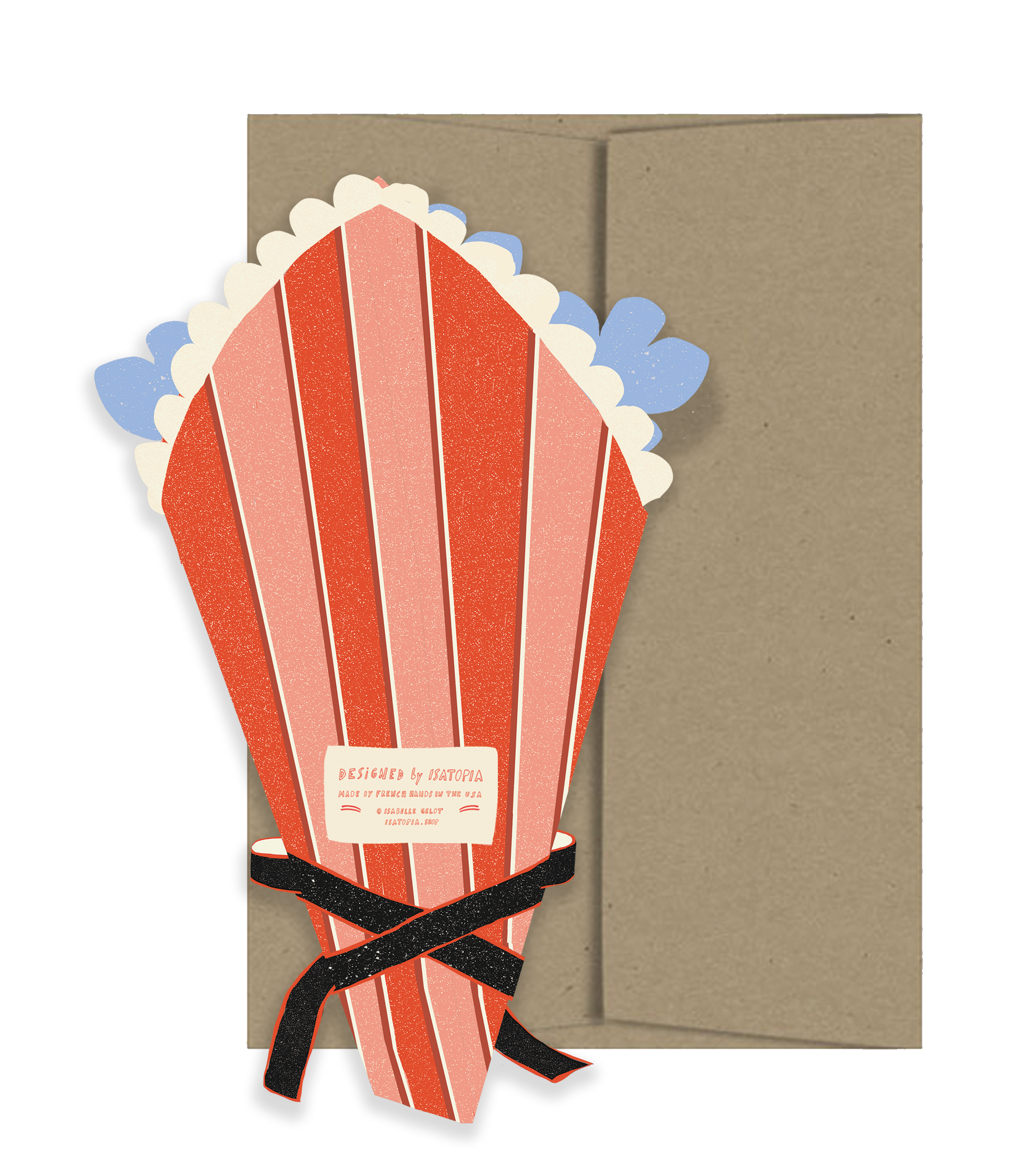 Flower Bouquet Die Cut Card - Proper