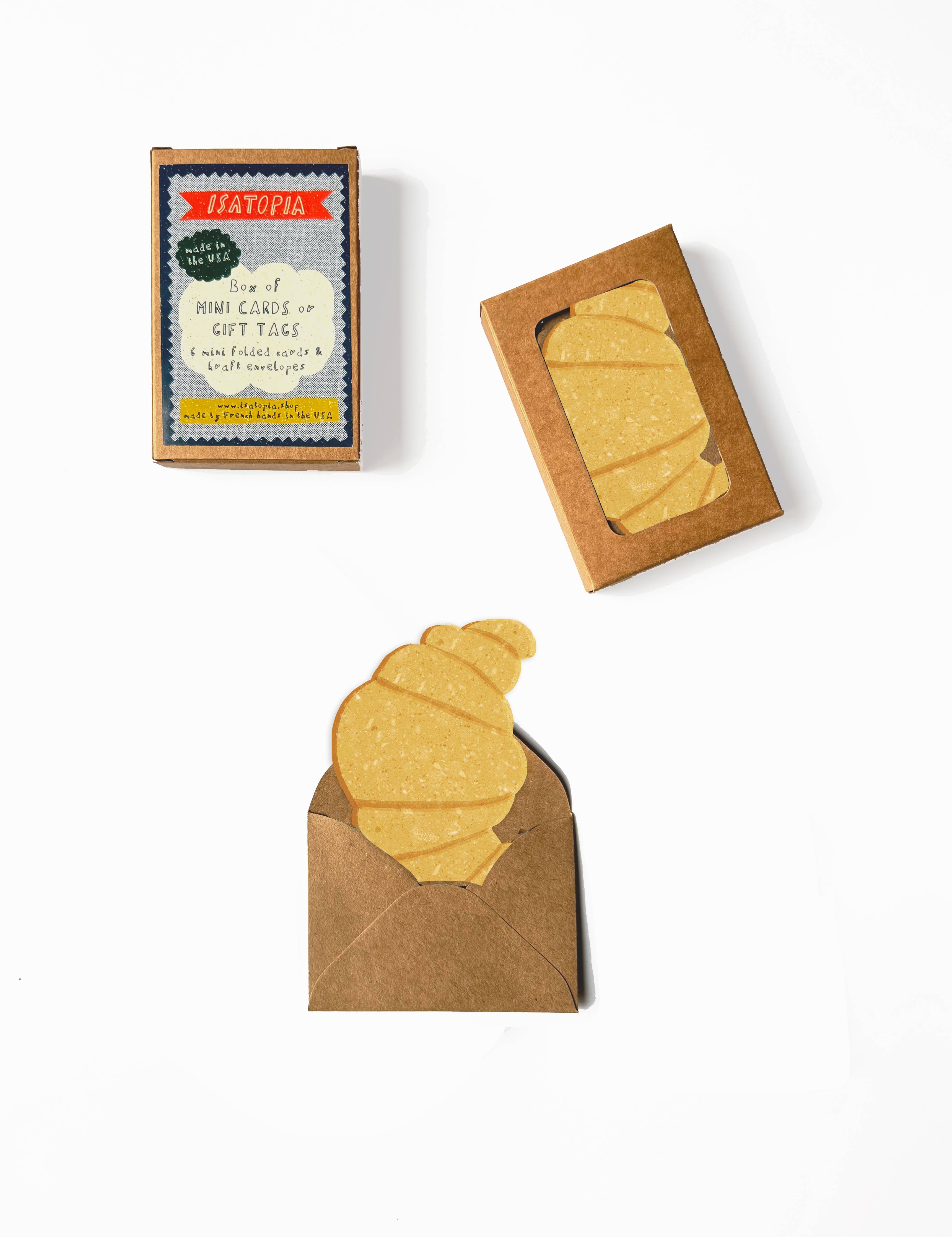 Croissant Mini Cards - box of 6 - Proper