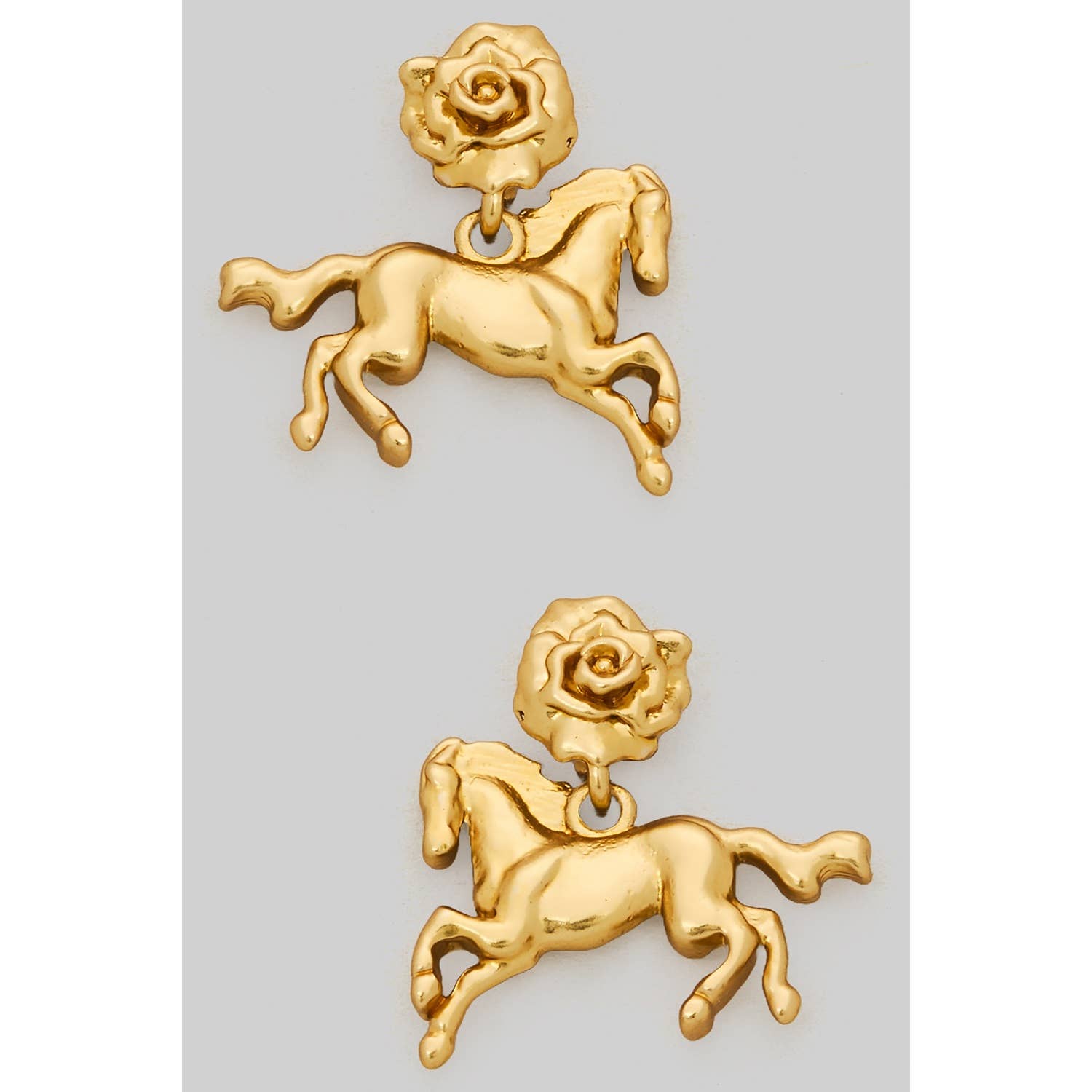 Rose & Horse Earrings - Proper