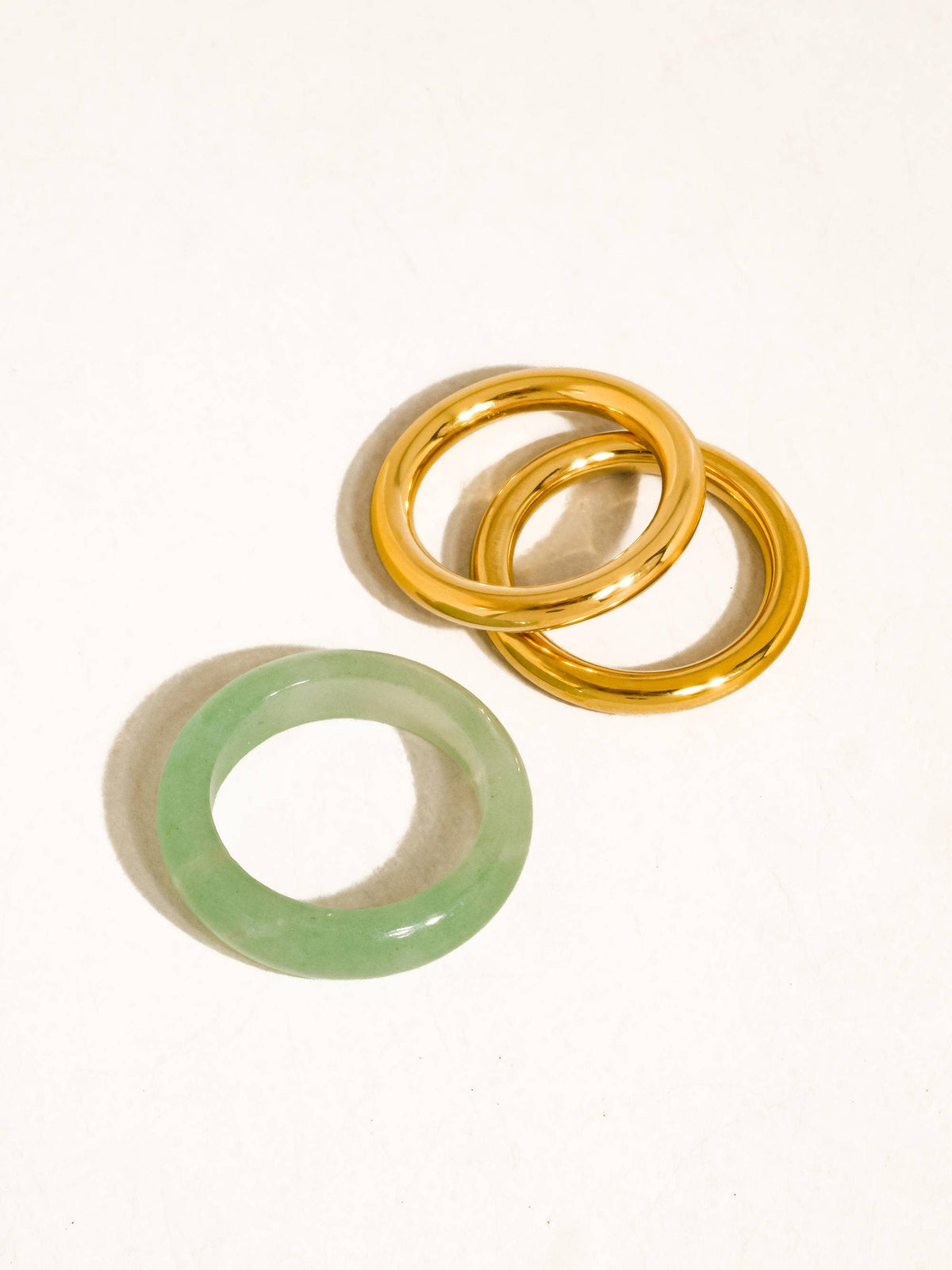 Moss Stone Ring Set