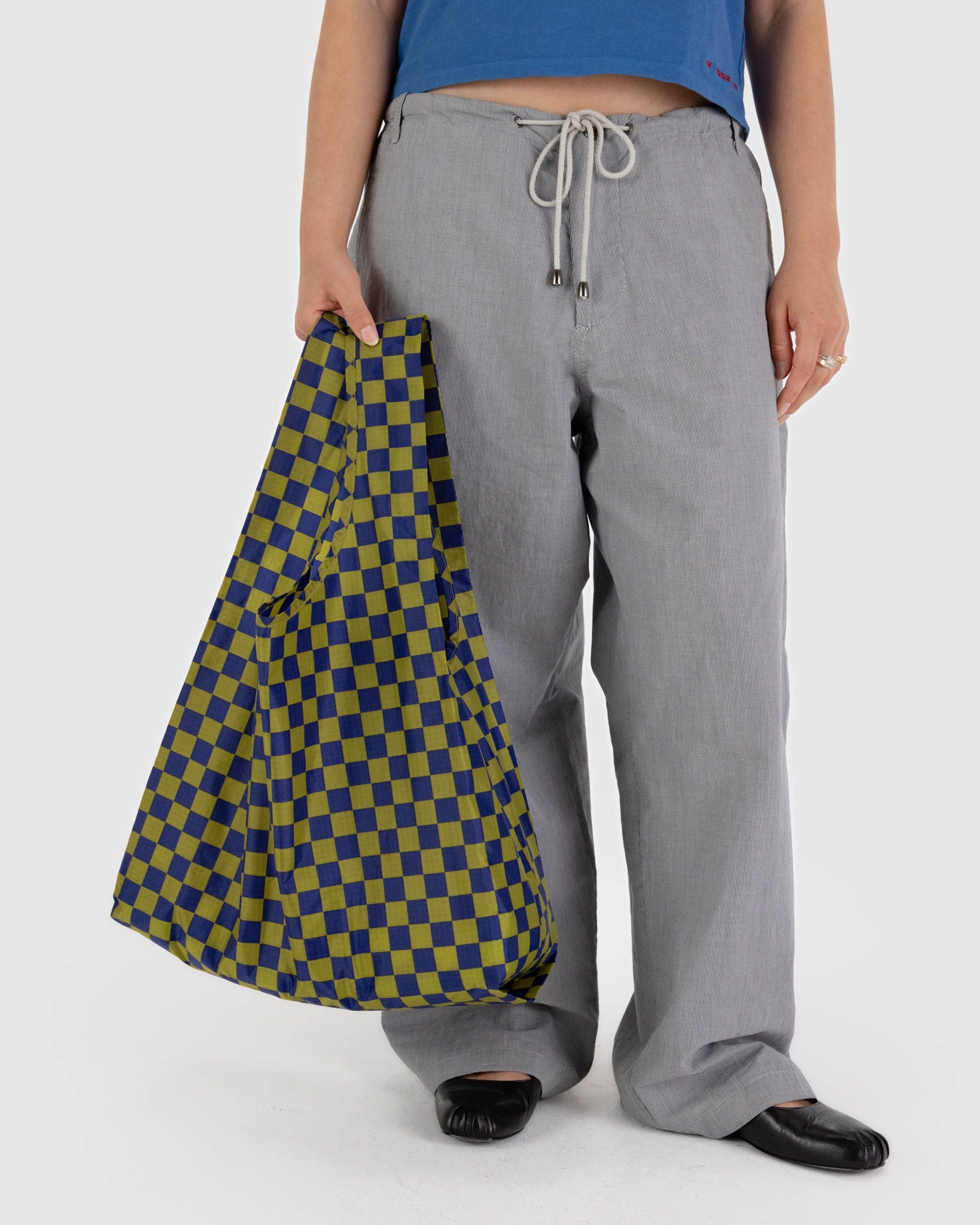 Standard Baggu - Pear Navy Check - Proper
