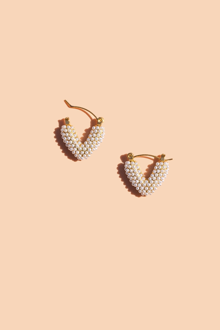 Mini Dot Pearl Hoops - Proper