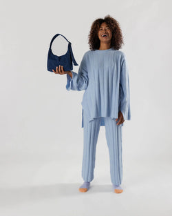 Mini Nylon Shoulder Bag - Navy - Proper