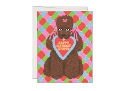 Birthday Poodle Greeting Card - Proper