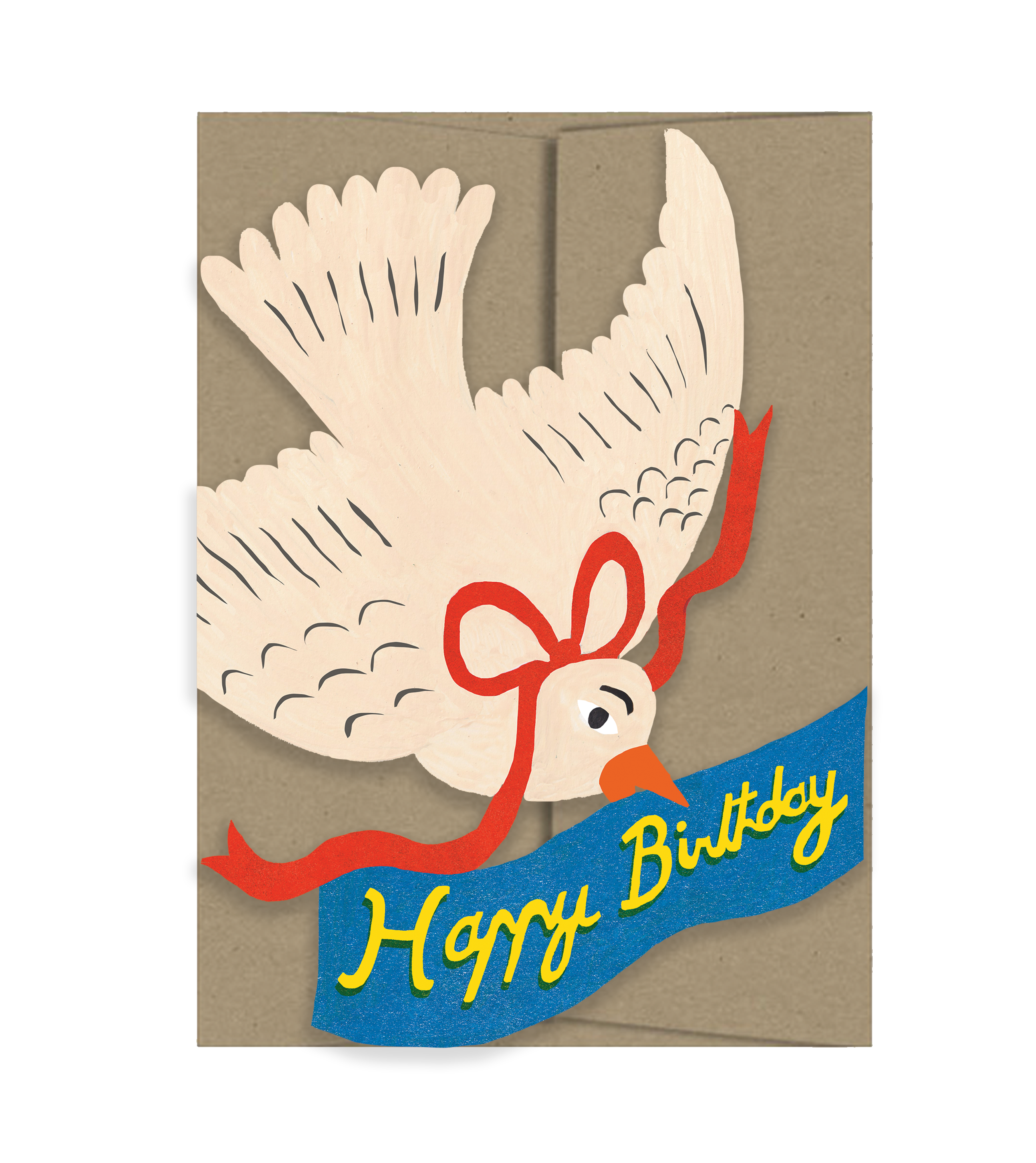 Happy Birthday Bird Die Cut Card - Proper