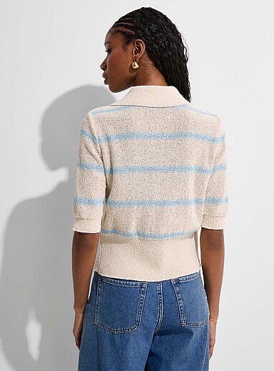 Cherry 2/4 Polo Neck Top - Proper