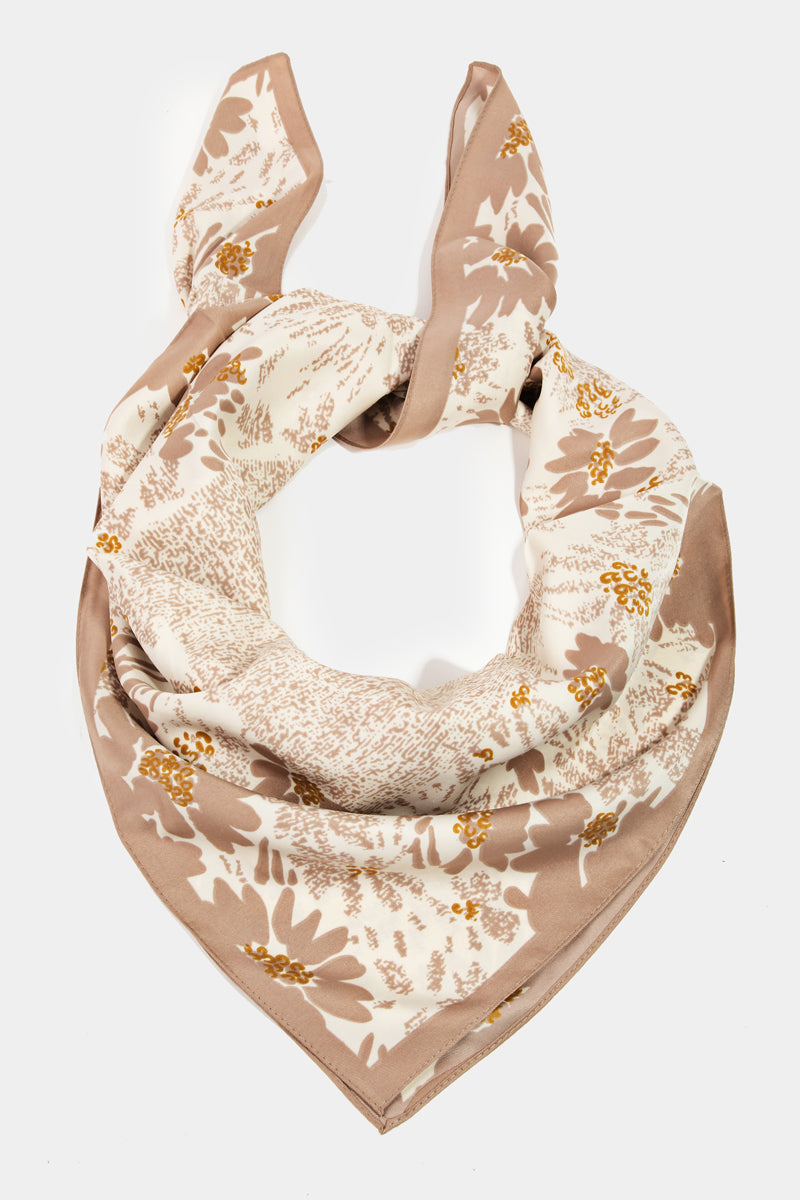 Floral Print Square Bandana - Proper