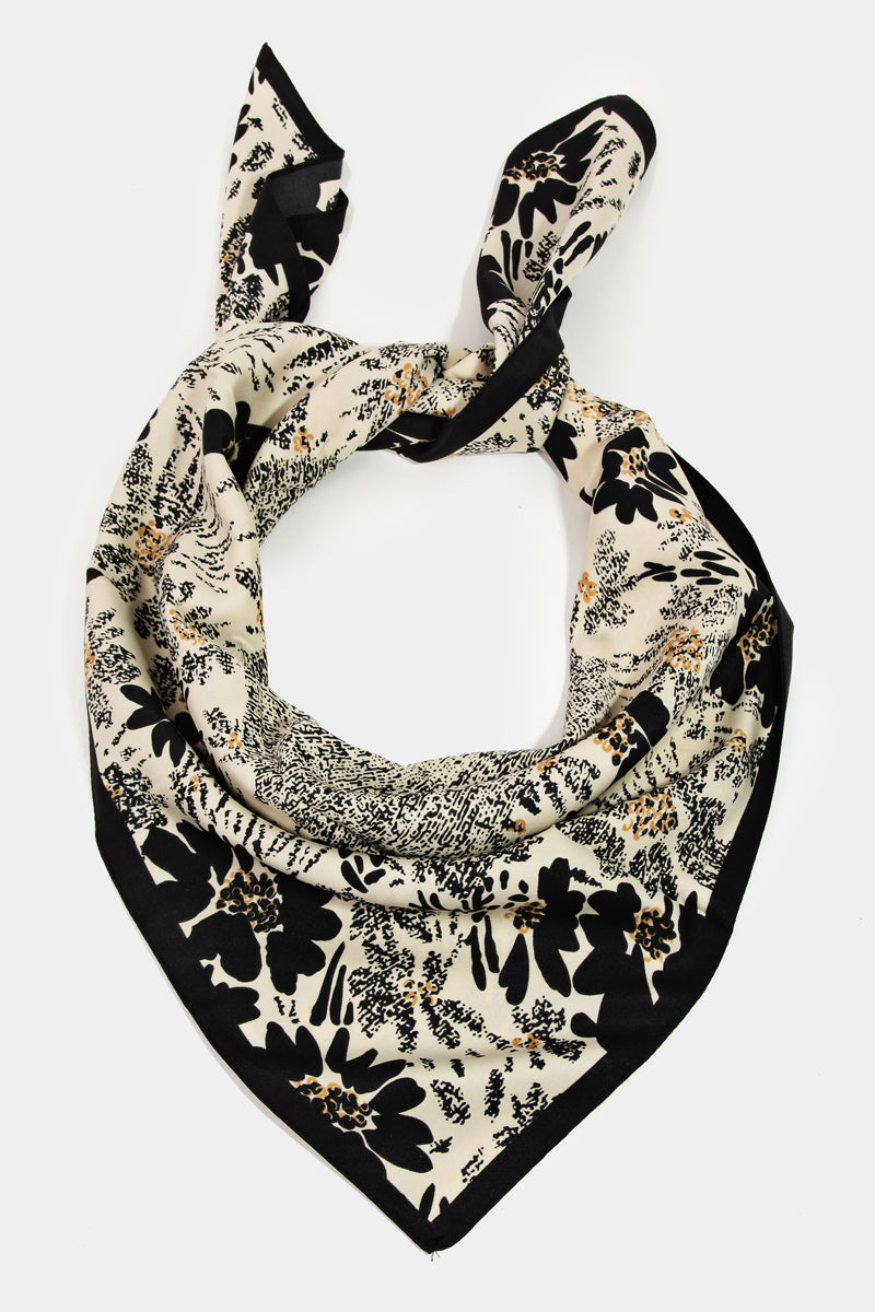 Floral Print Square Bandana - Proper
