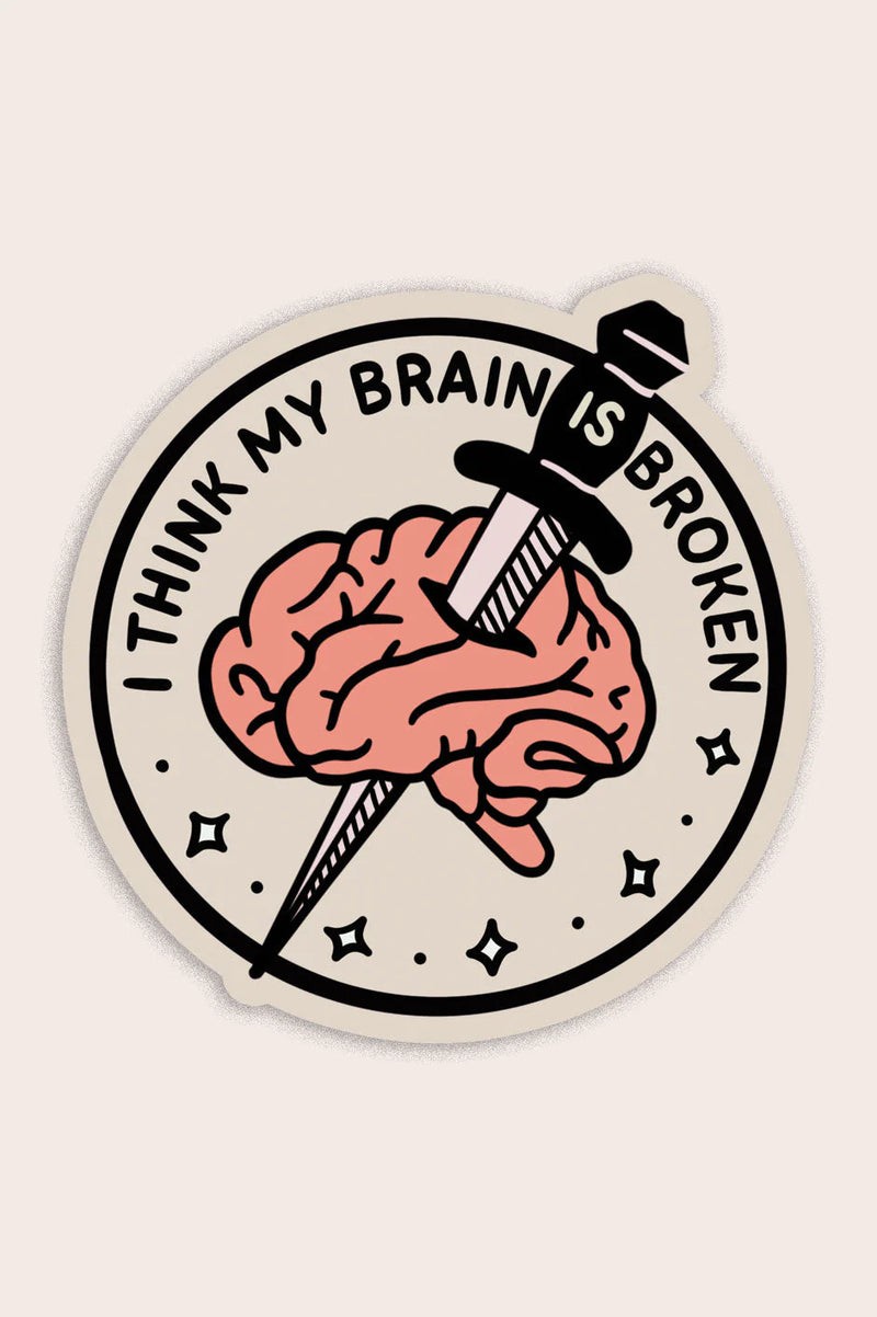 Brain is Broken Vinyl Sticker - Proper