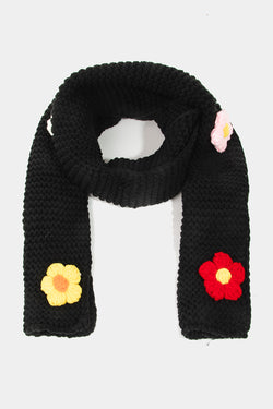 Flower Knitted Crochet Scarf - Proper