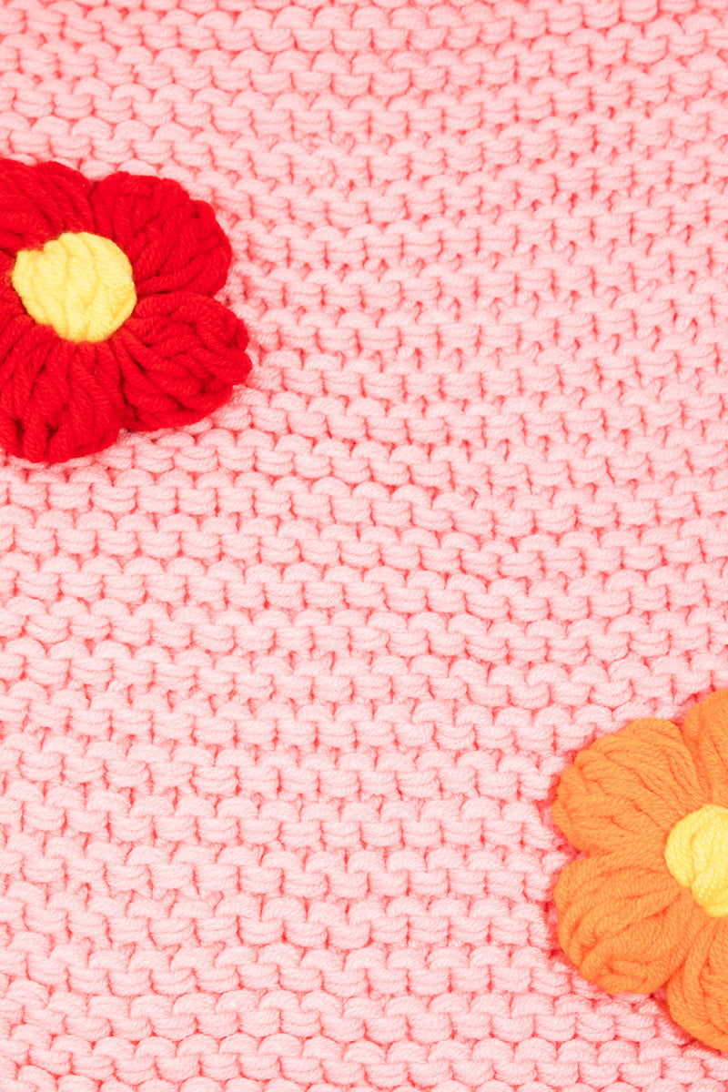 Flower Knitted Crochet Scarf - Proper