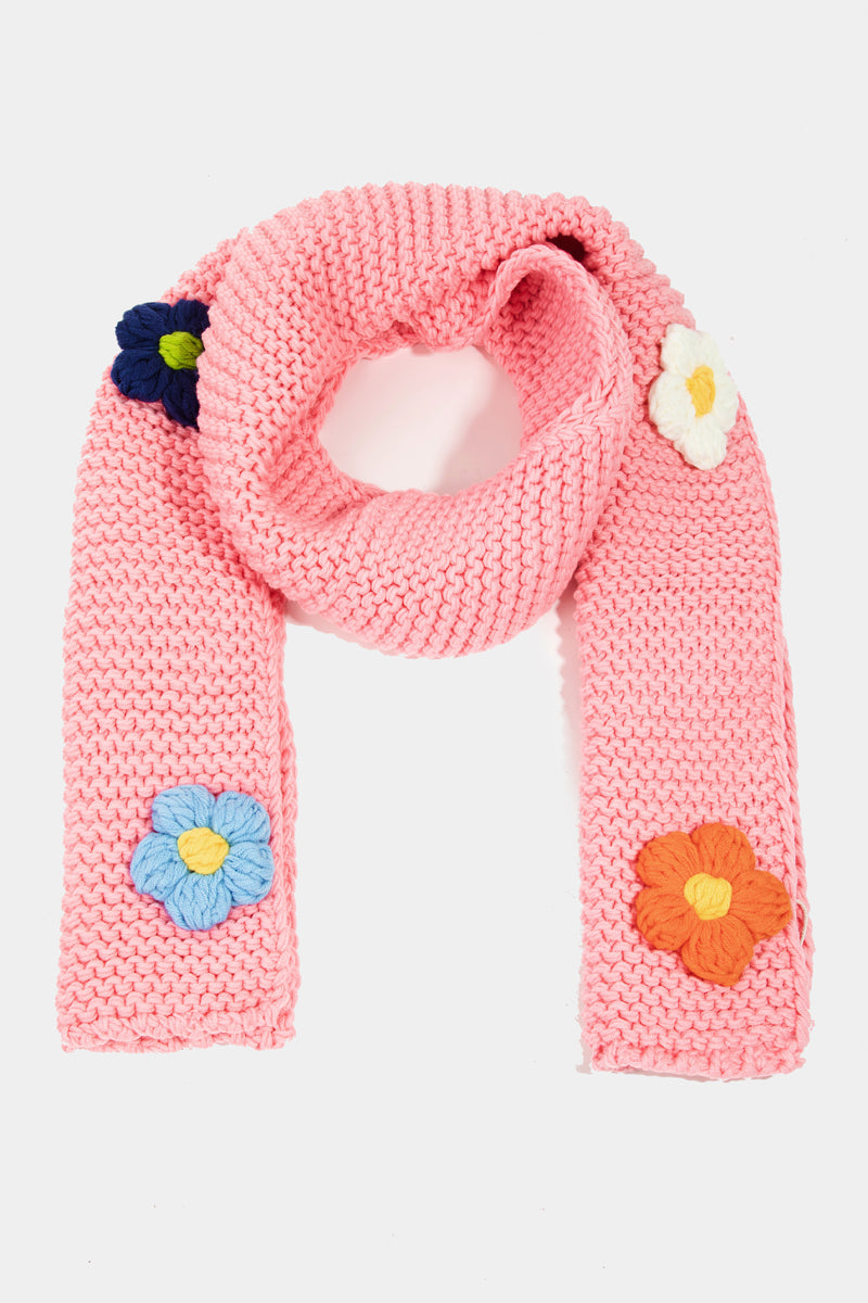 Flower Knitted Crochet Scarf - Proper